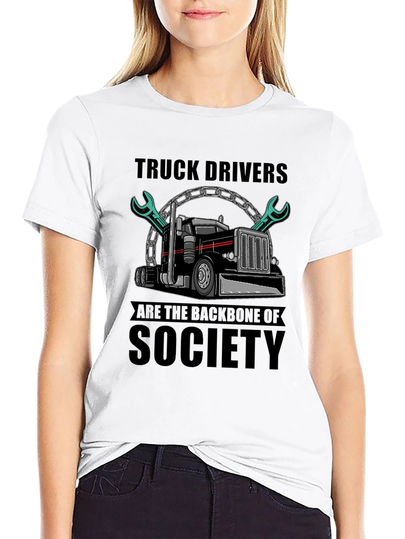 Truck Driver Backbone T-Shirt