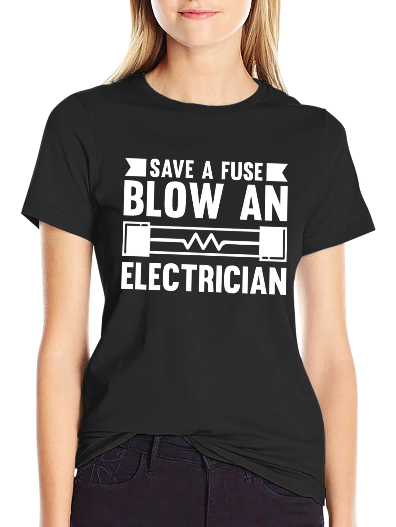 Save A Fuse Blow An Electrician Graphic T-Shirt