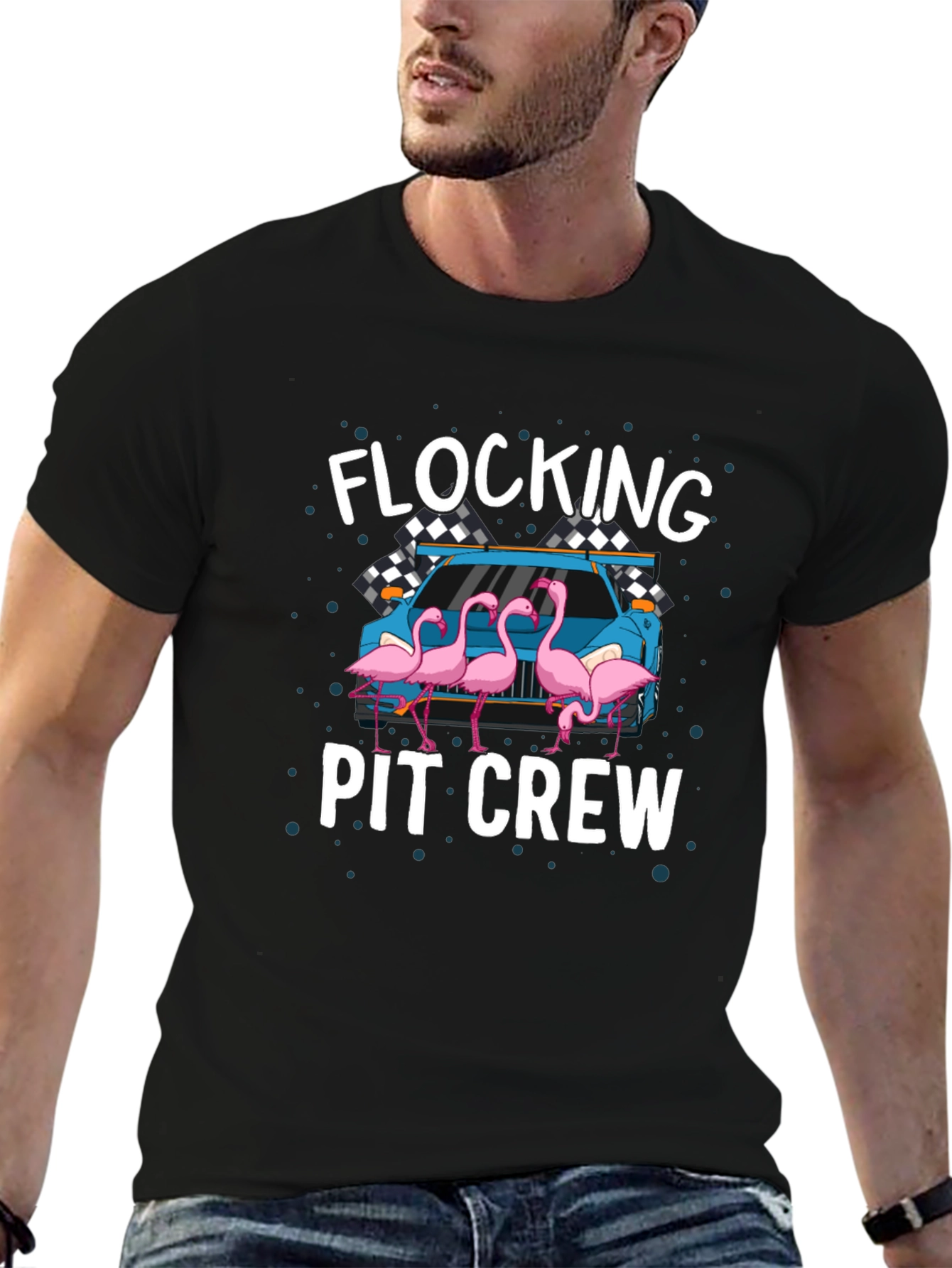 Flocking Pit Crew T-Shirt