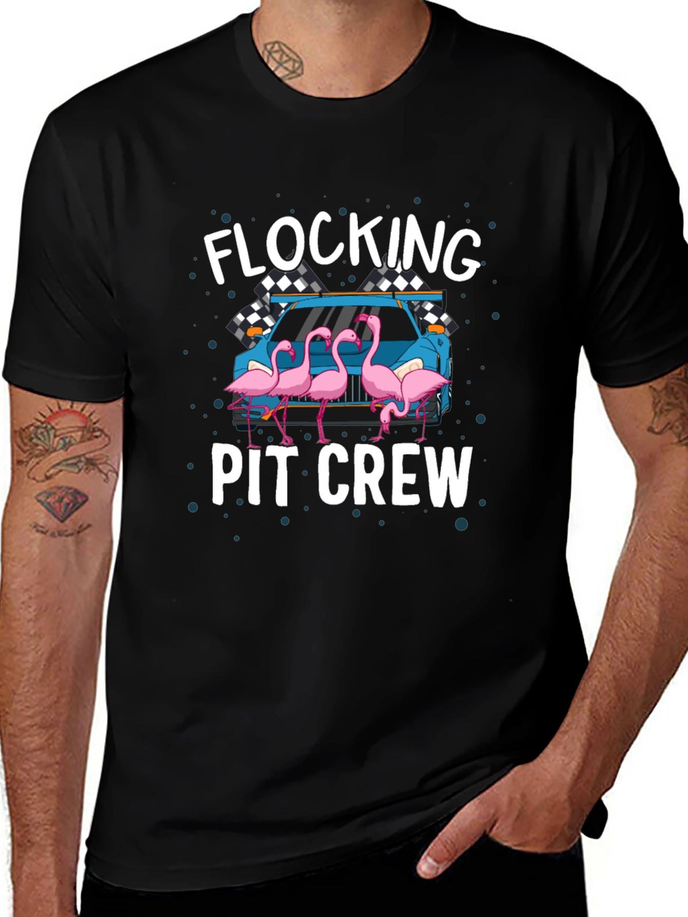 Flocking Pit Crew T-Shirt