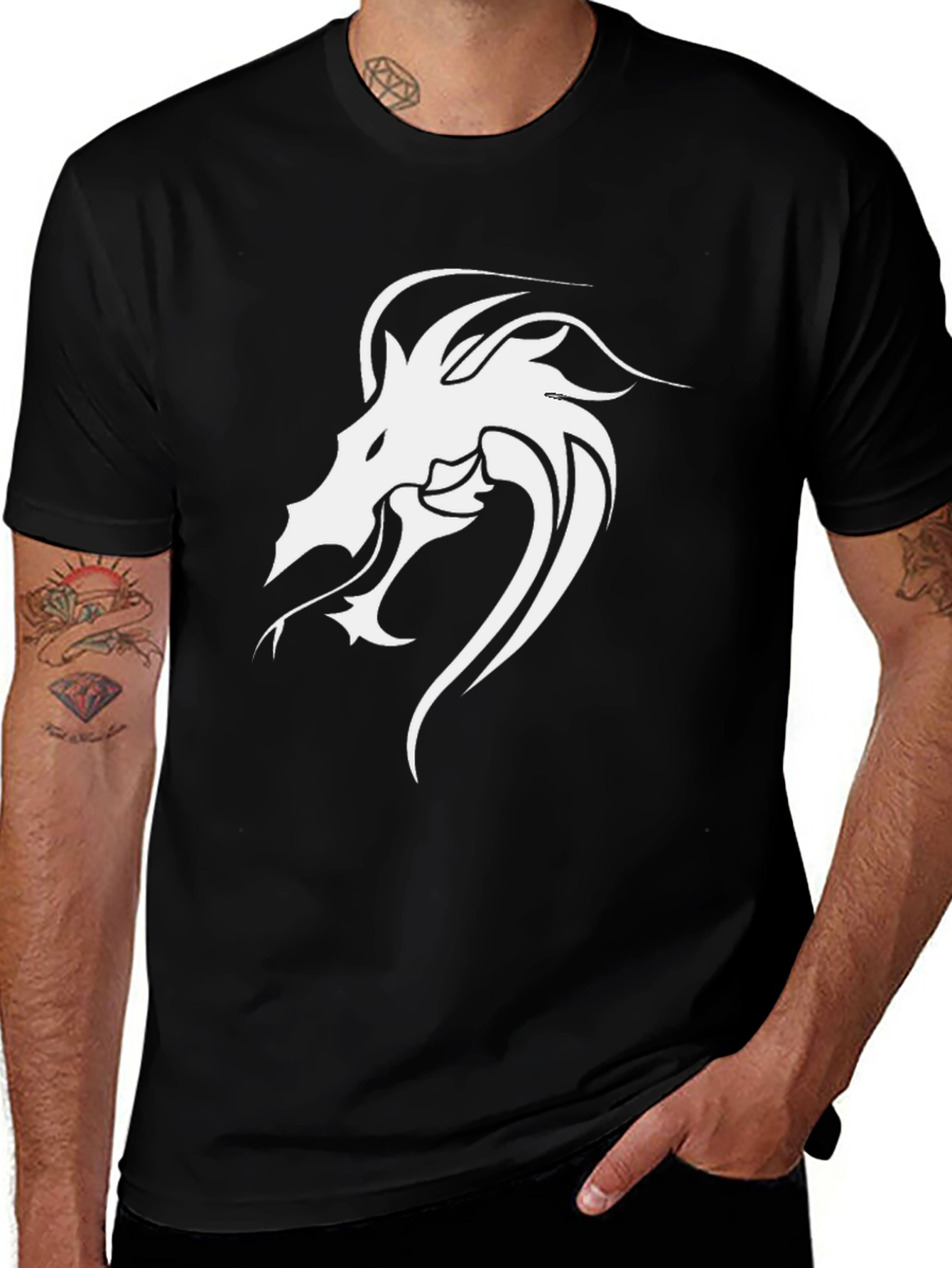 Dragon Graphic Black Tee Shirt