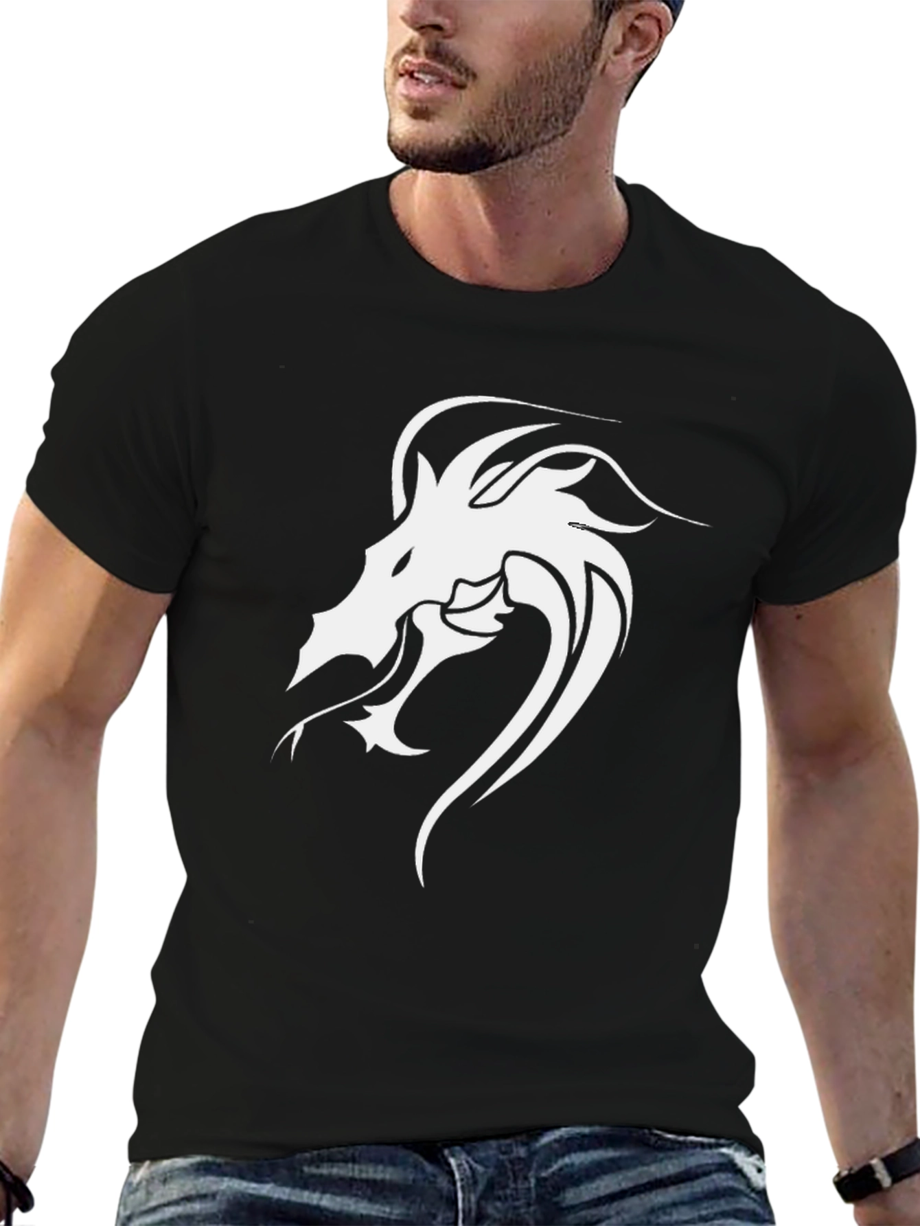 Dragon Graphic Black Tee Shirt