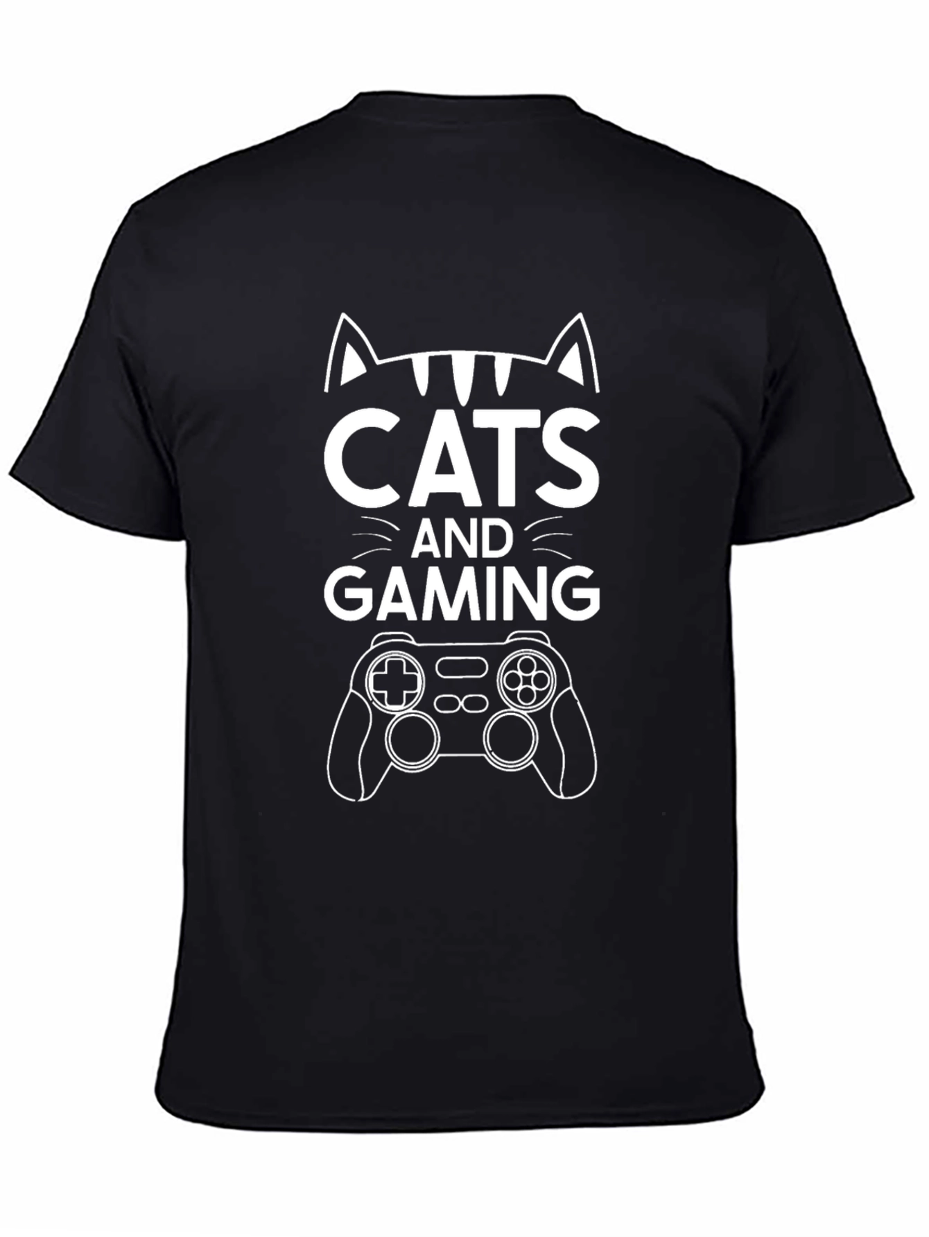 Cats and Gaming Graphic T-Shirt Gamer Cat Lover