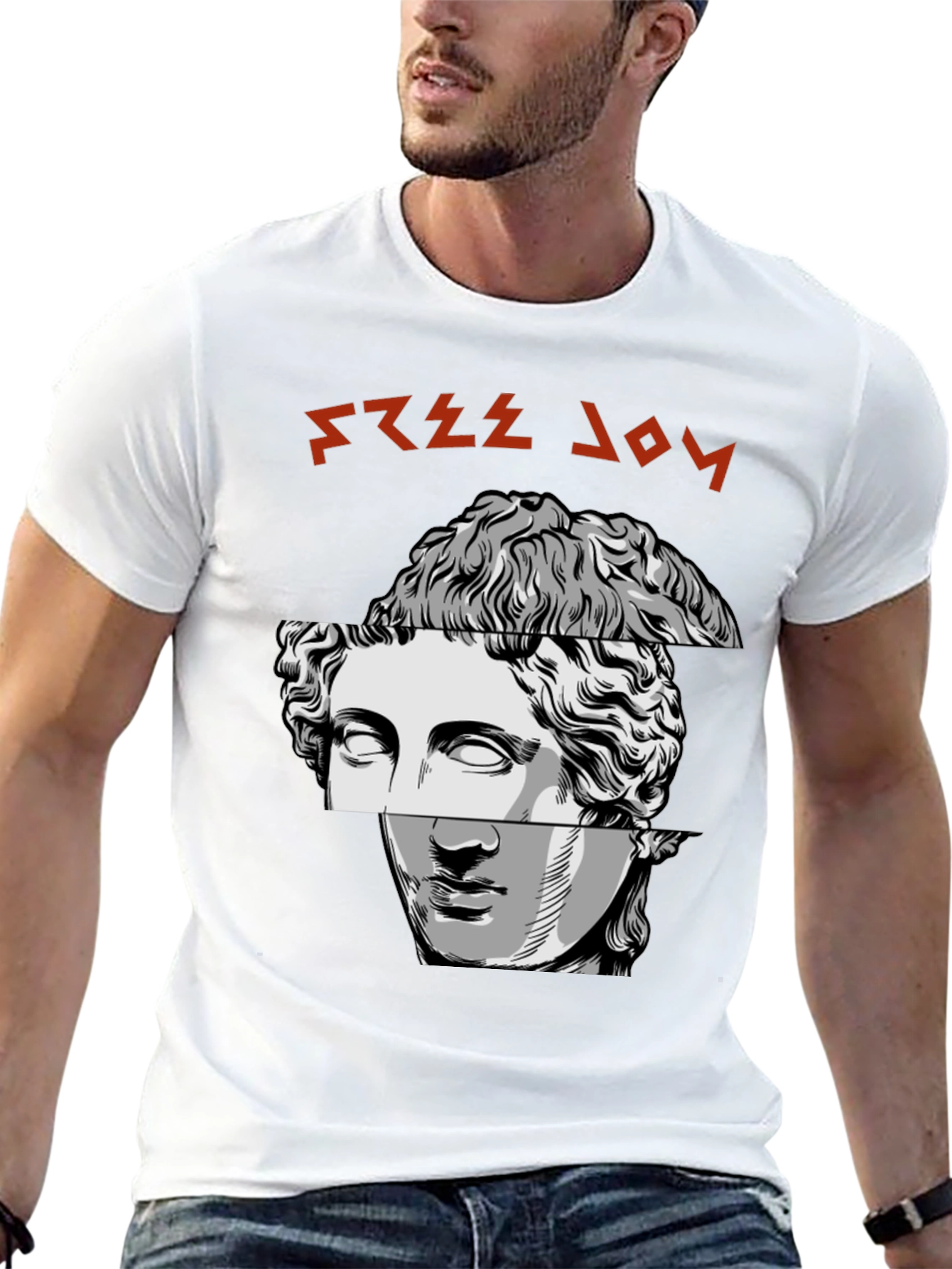 Modern Art Tee - Greek Bust Design