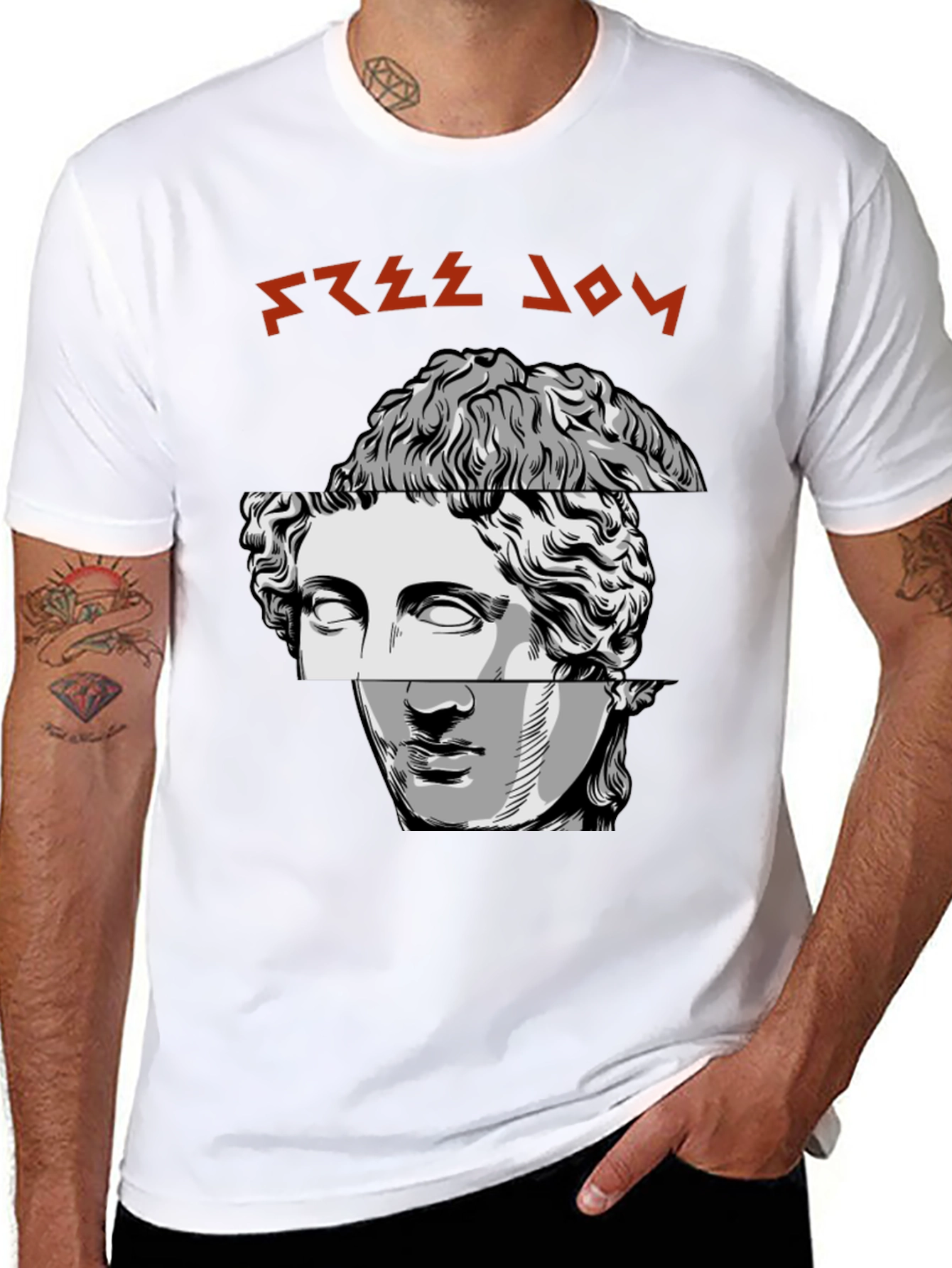 Modern Art Tee - Greek Bust Design