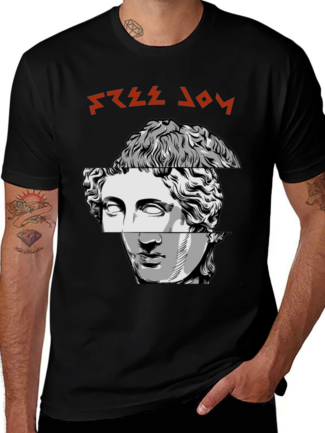 Modern Art Tee - Greek Bust Design