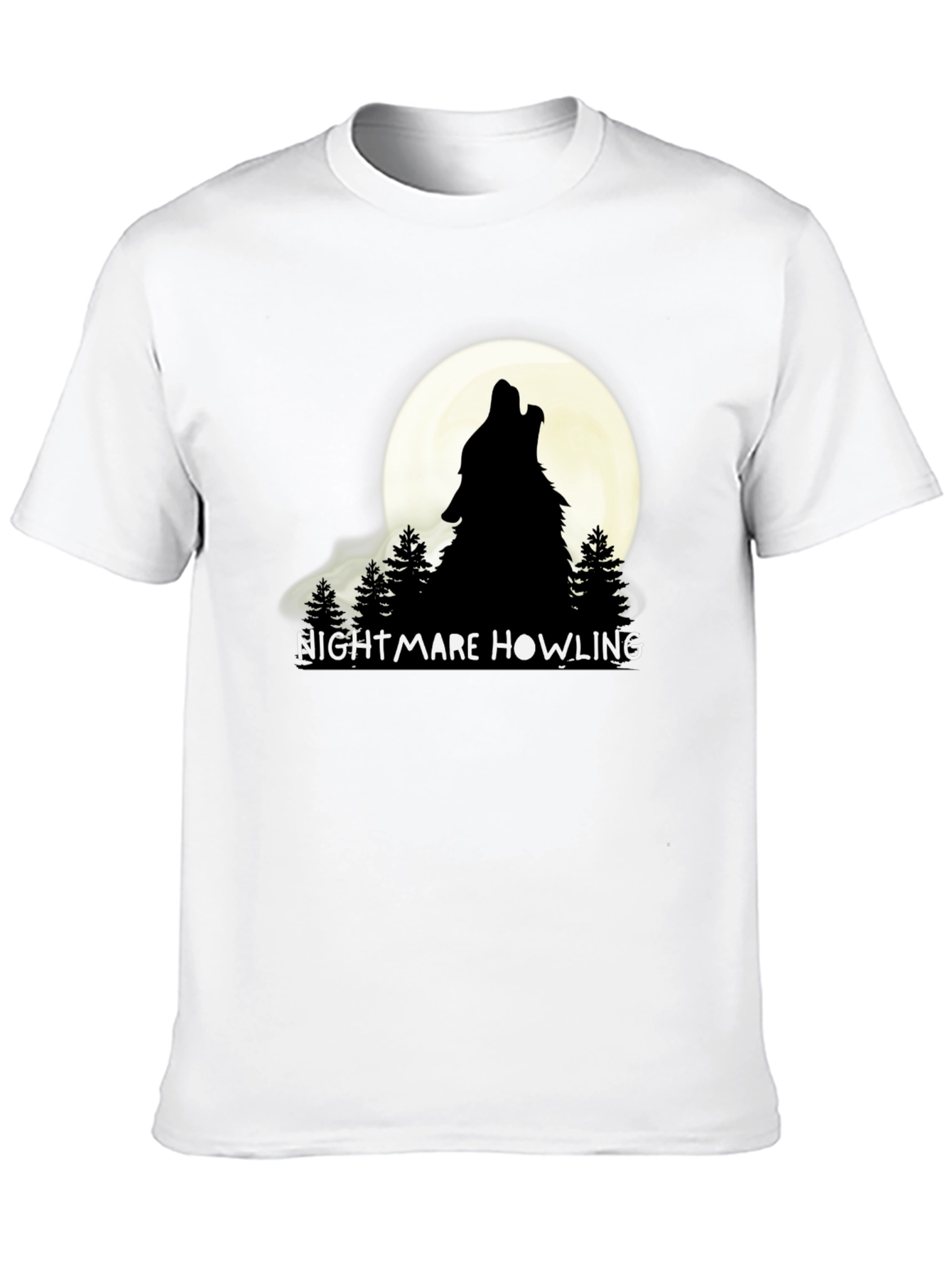 Nightmare Howling Wolf Graphic T-Shirt