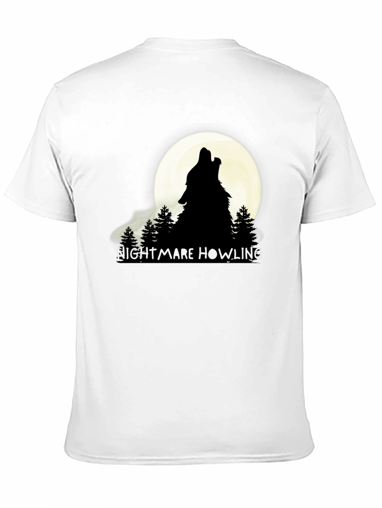 Nightmare Howling Wolf Graphic T-Shirt