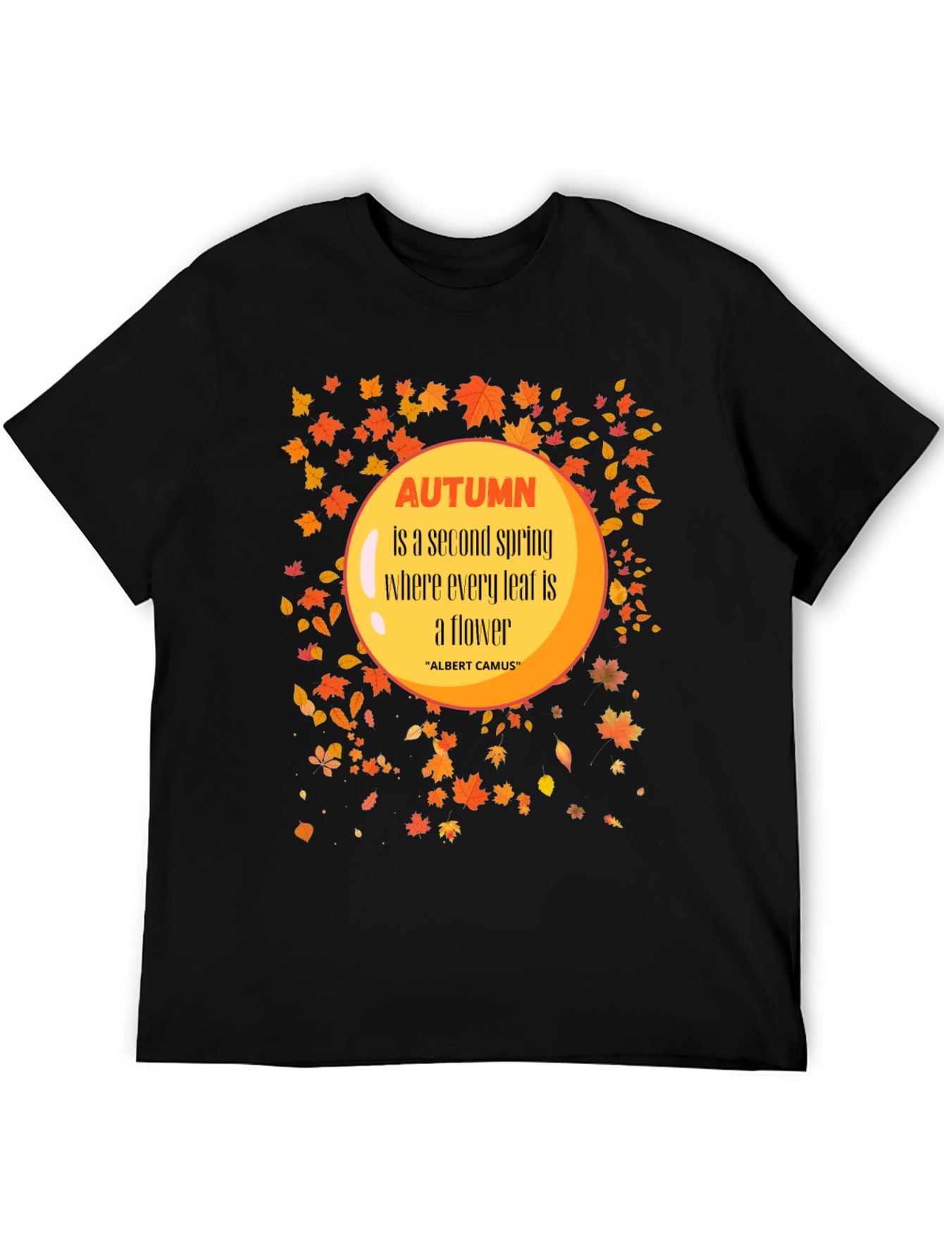 Autumn Leaves Graphic T-Shirt - Trendy Fall Apparel