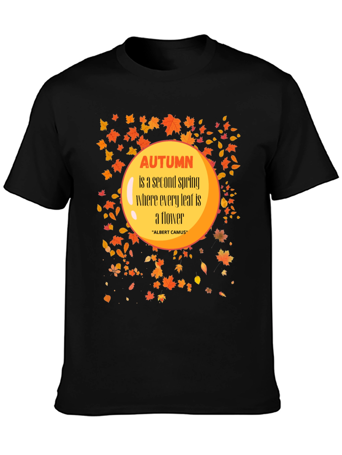 Autumn Leaves Graphic T-Shirt - Trendy Fall Apparel