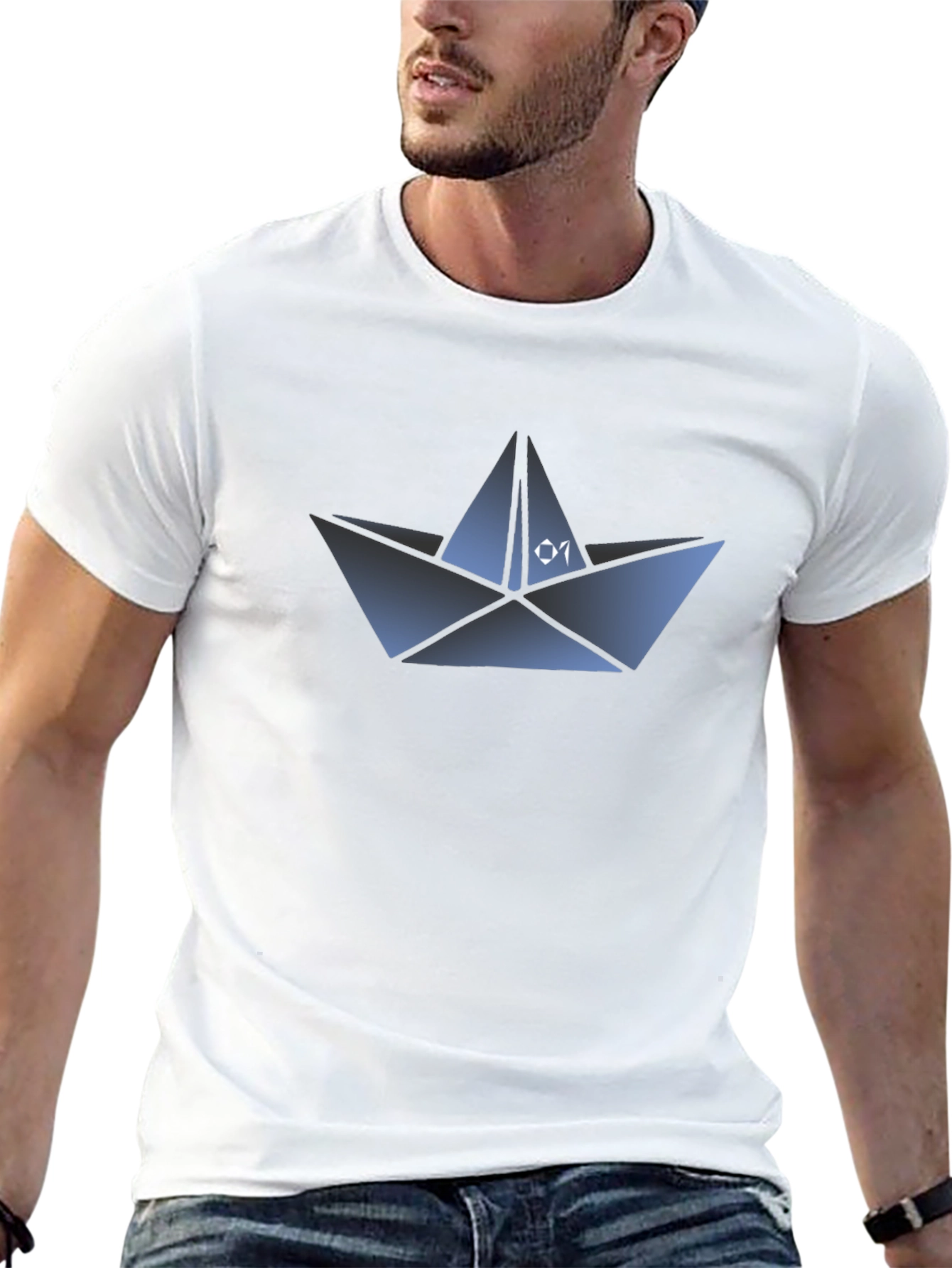 Paper Boat Graphic Tee - Unique Origami Design