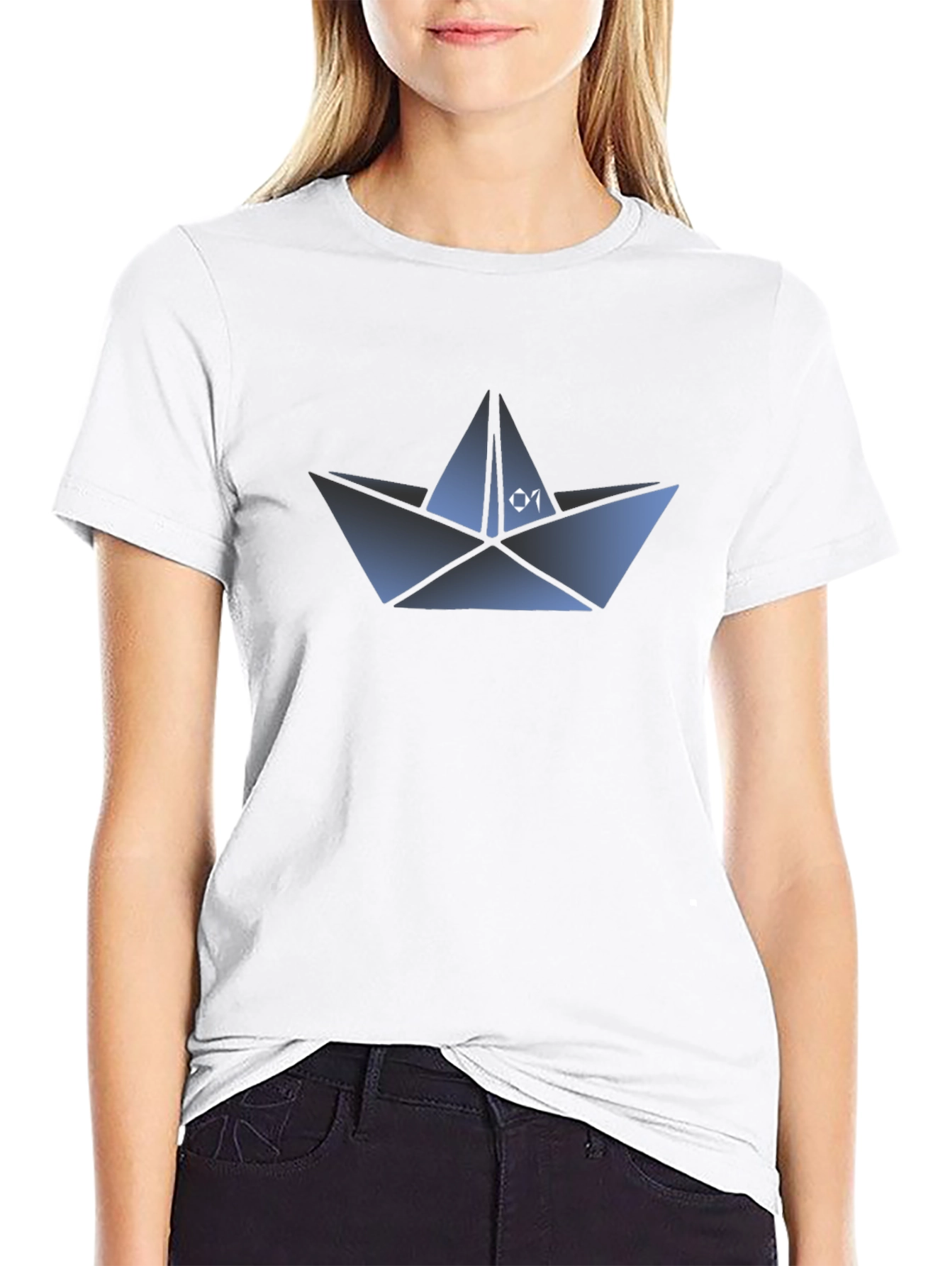 Paper Boat Graphic Tee - Unique Origami Design