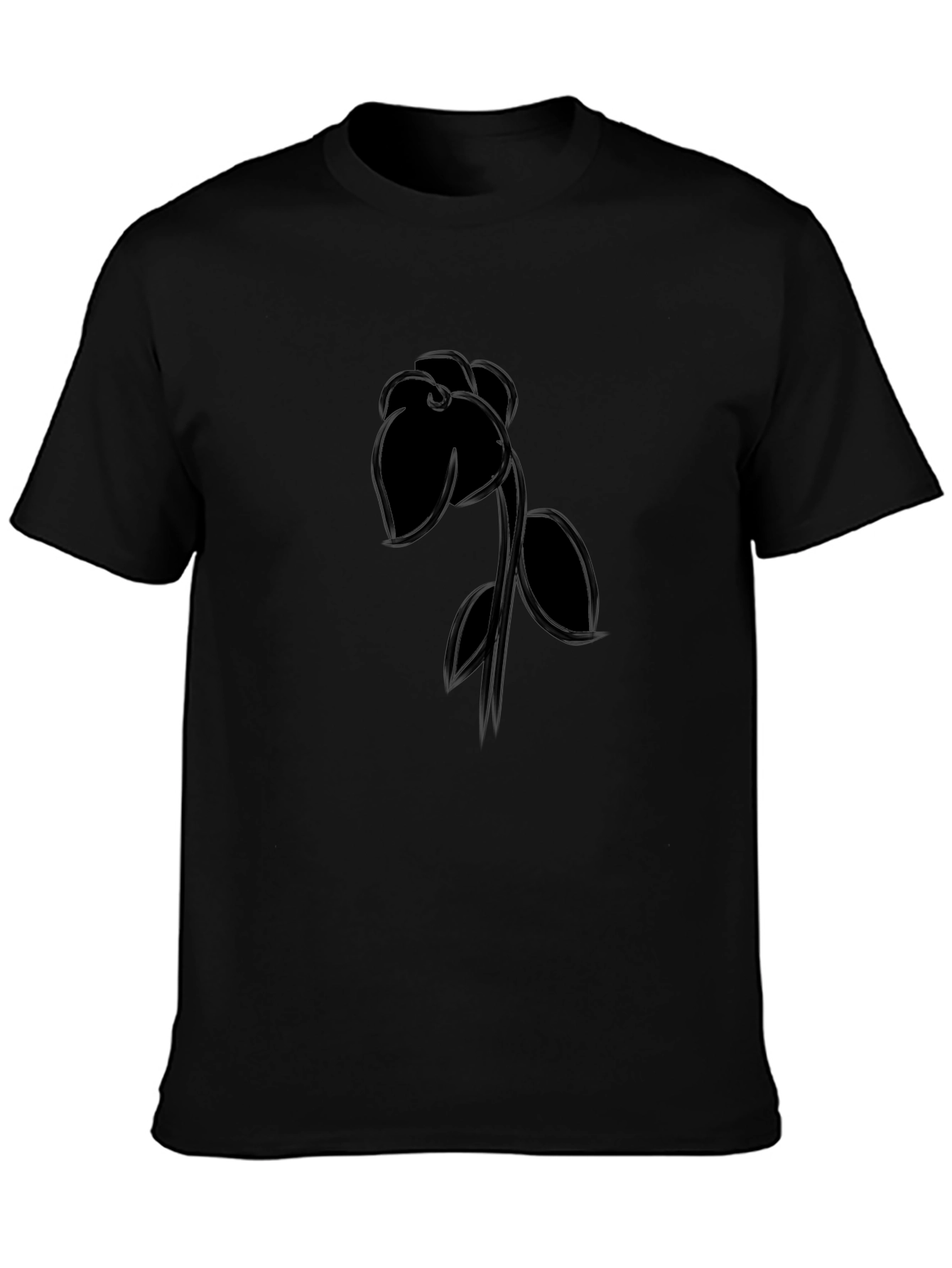 Black Rose Graphic Tee - Mens Casual Shirt