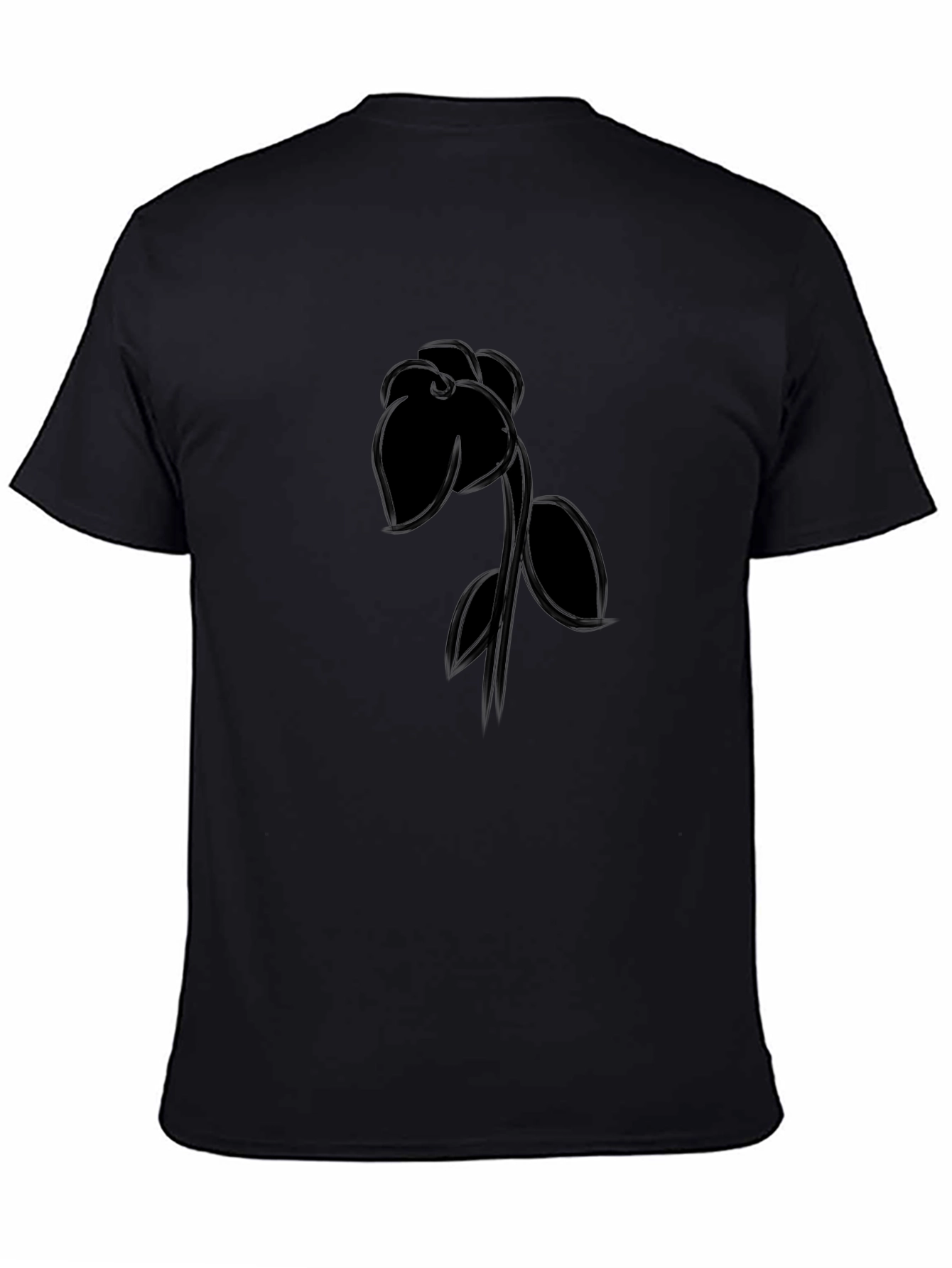 Black Rose Graphic Tee - Mens Casual Shirt
