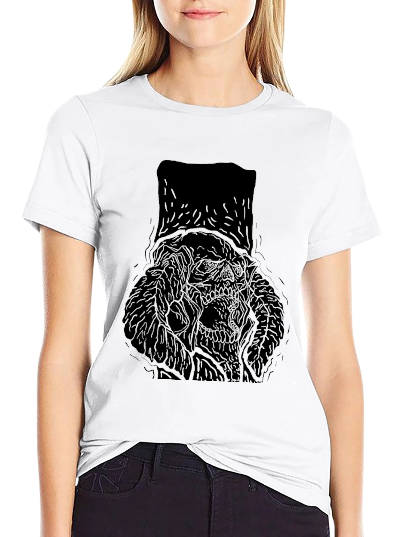 Dark Graphic Tee - Skull Design