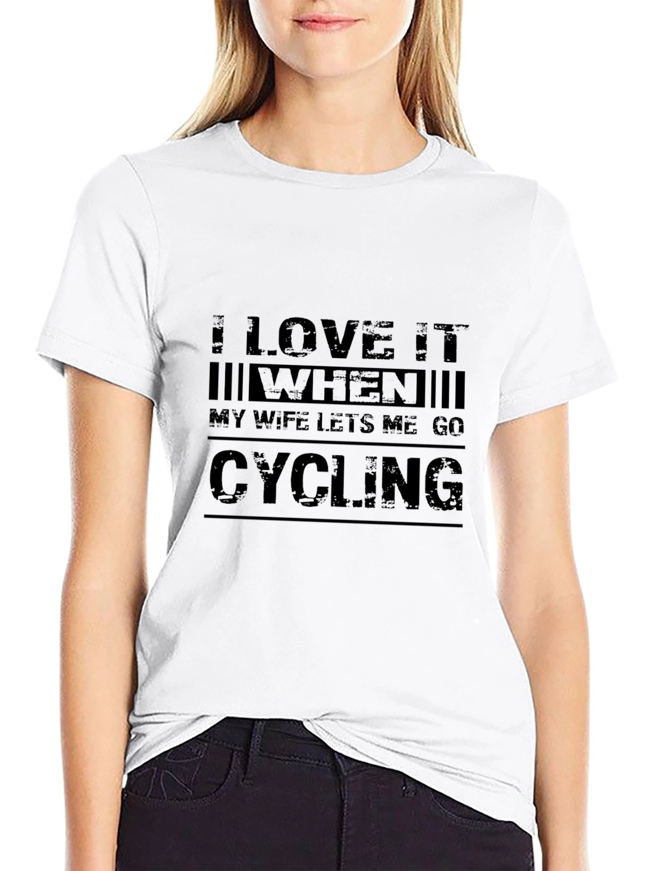 Cycling Fan Black Graphic T-Shirt