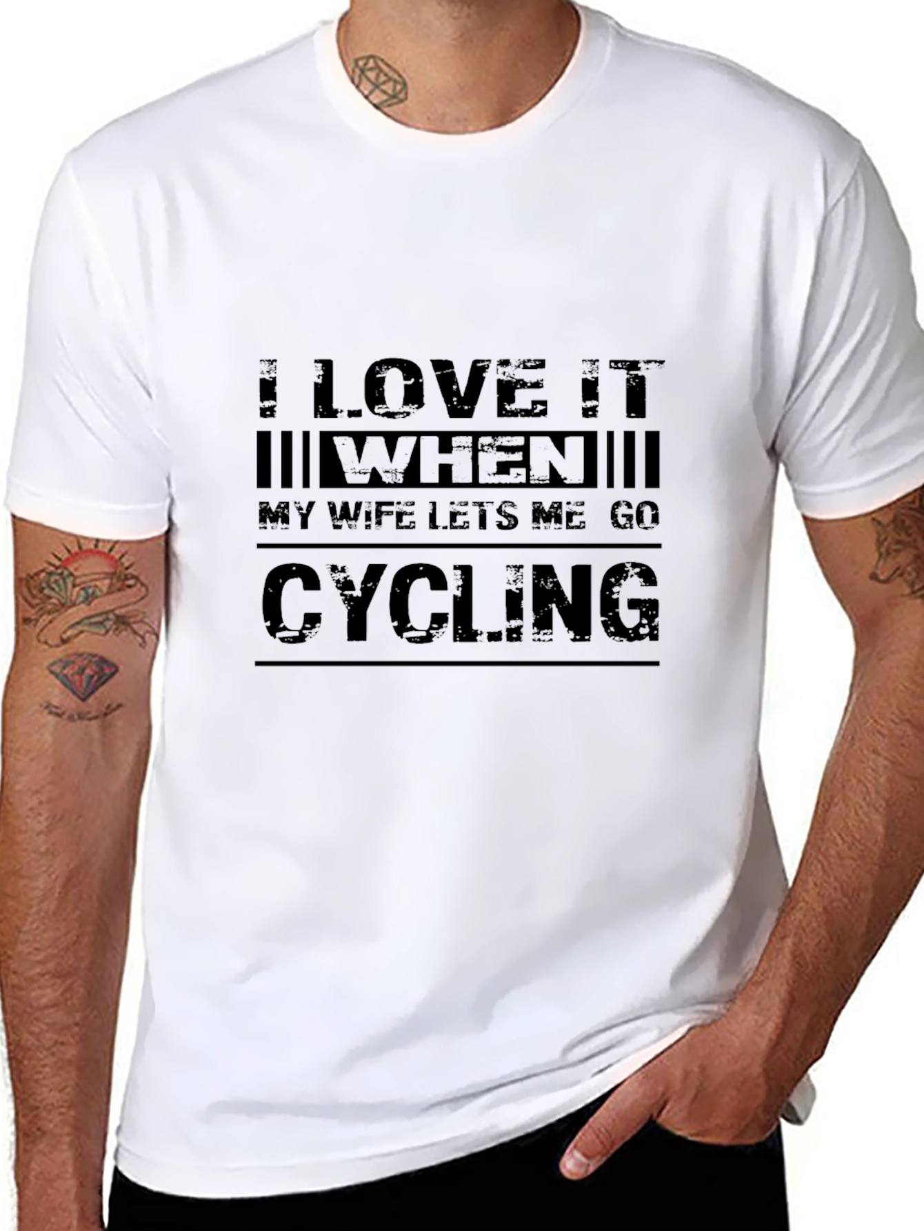 Cycling Fan Black Graphic T-Shirt
