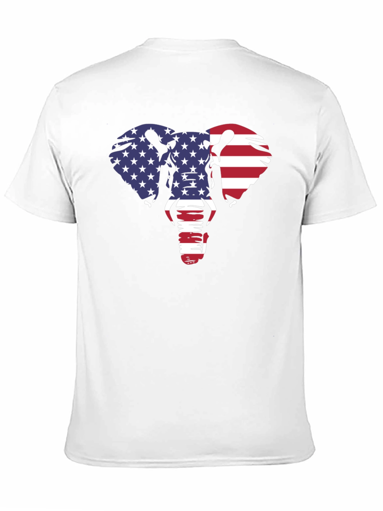 American Flag Elephant Graphic Tee - Black