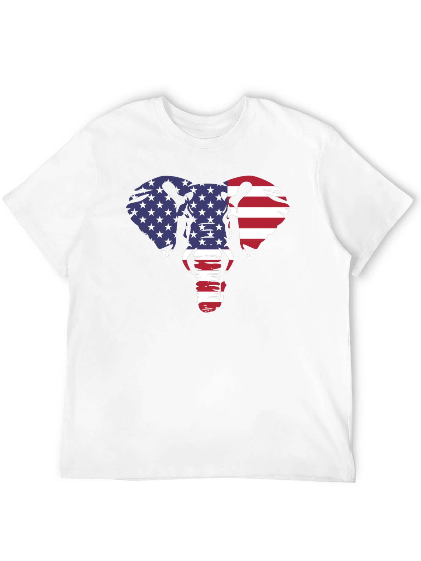 American Flag Elephant Graphic Tee - Black
