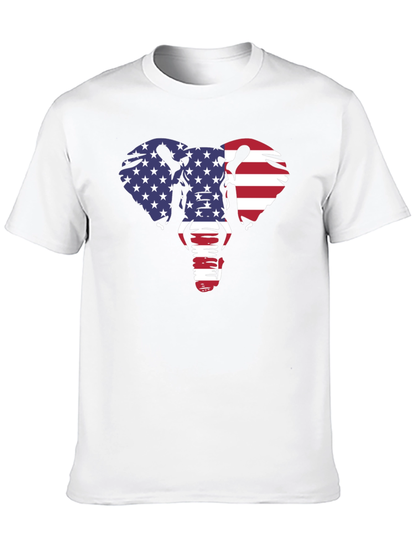 American Flag Elephant Graphic Tee - Black