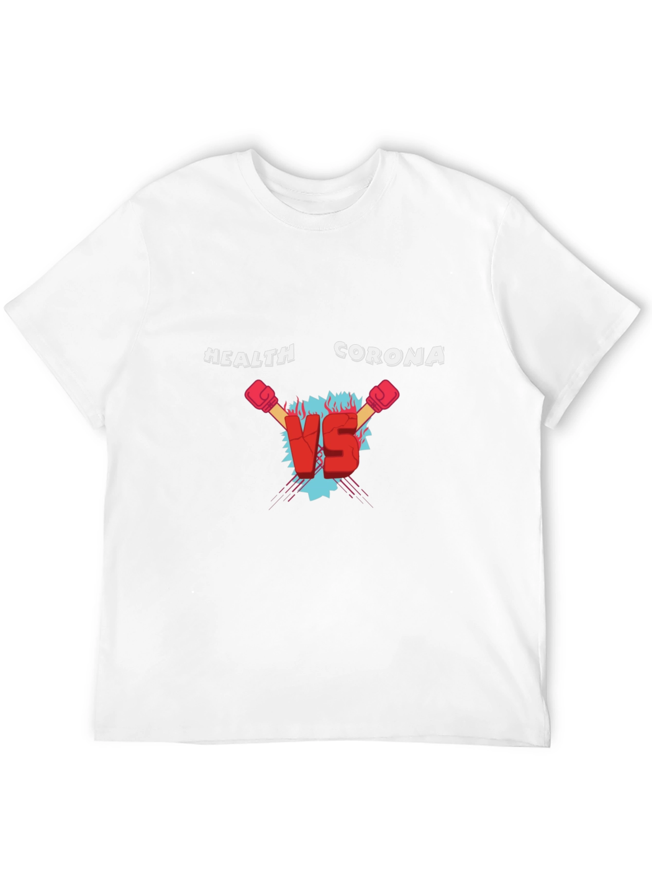 Health Vs Corona Black T-Shirt