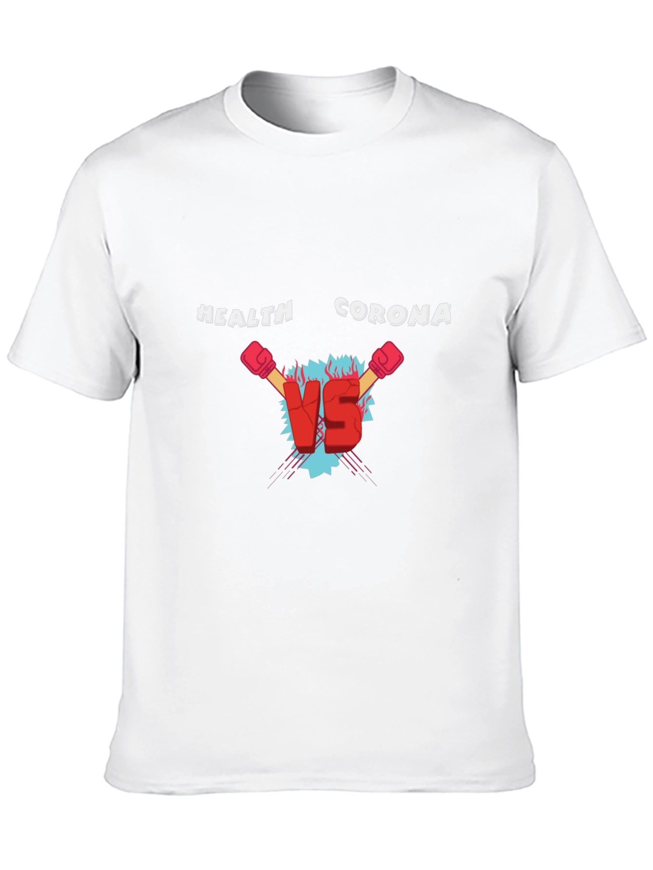 Health Vs Corona Black T-Shirt