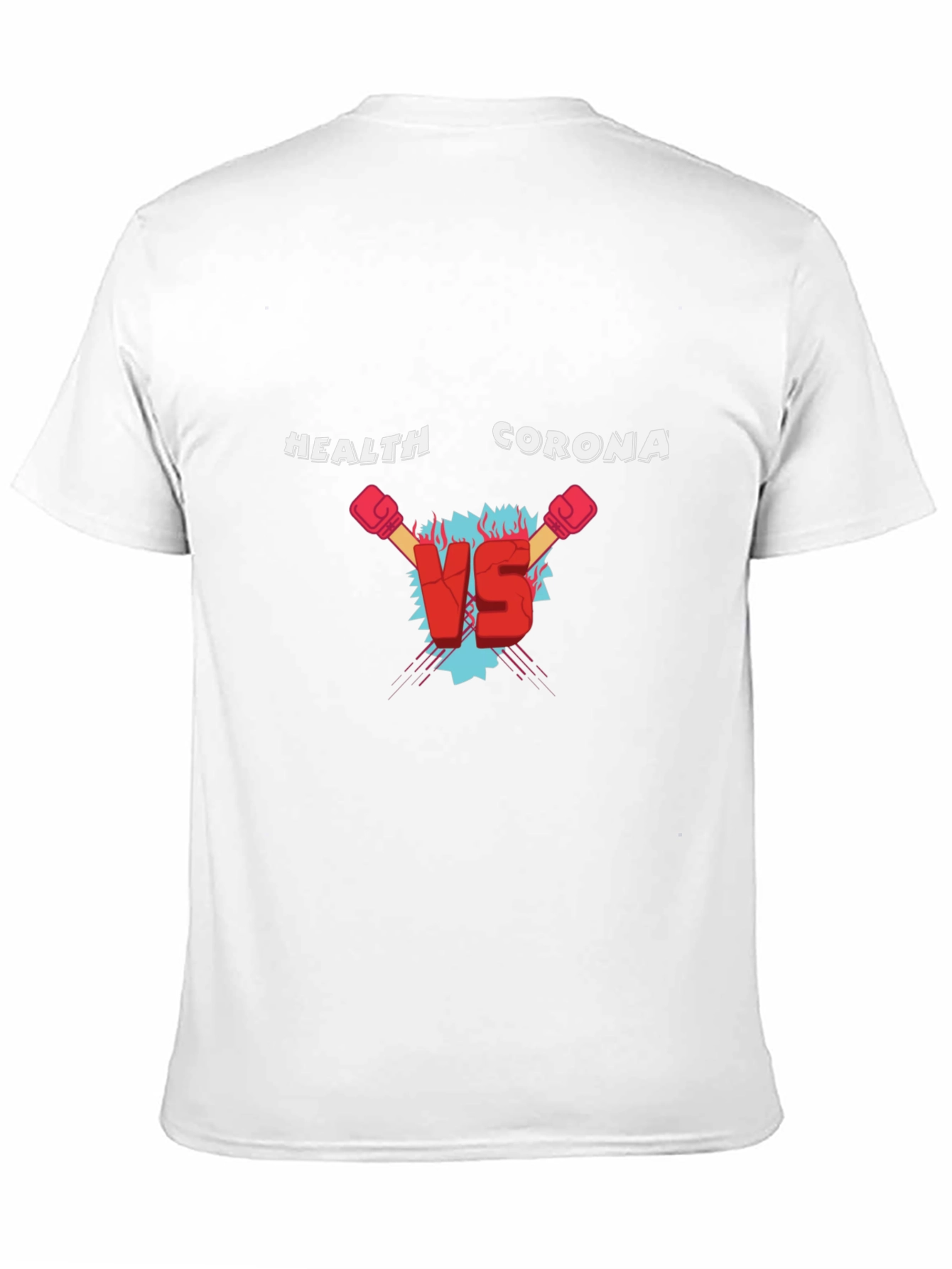 Health Vs Corona Black T-Shirt