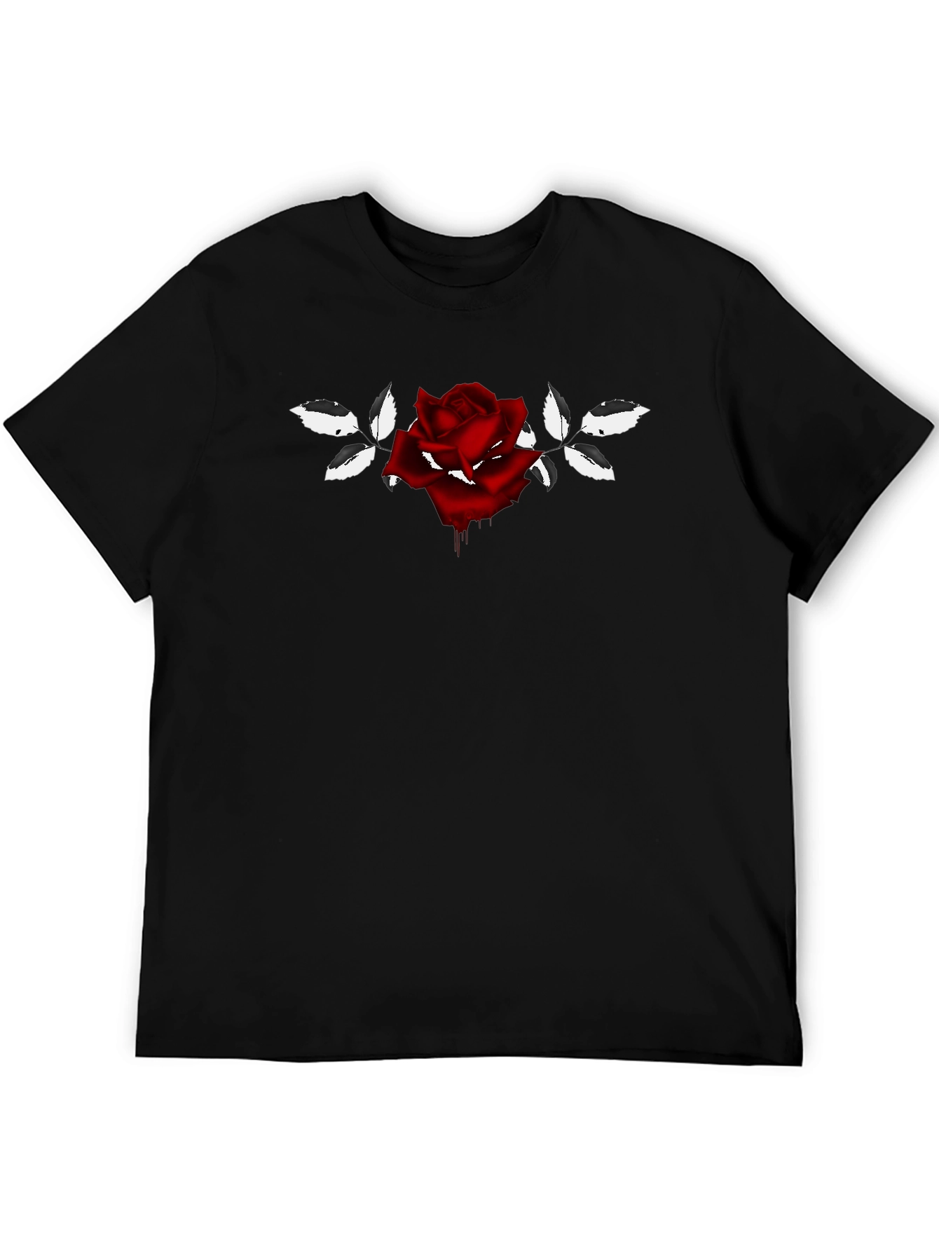 Rose Graphic Black T-Shirt