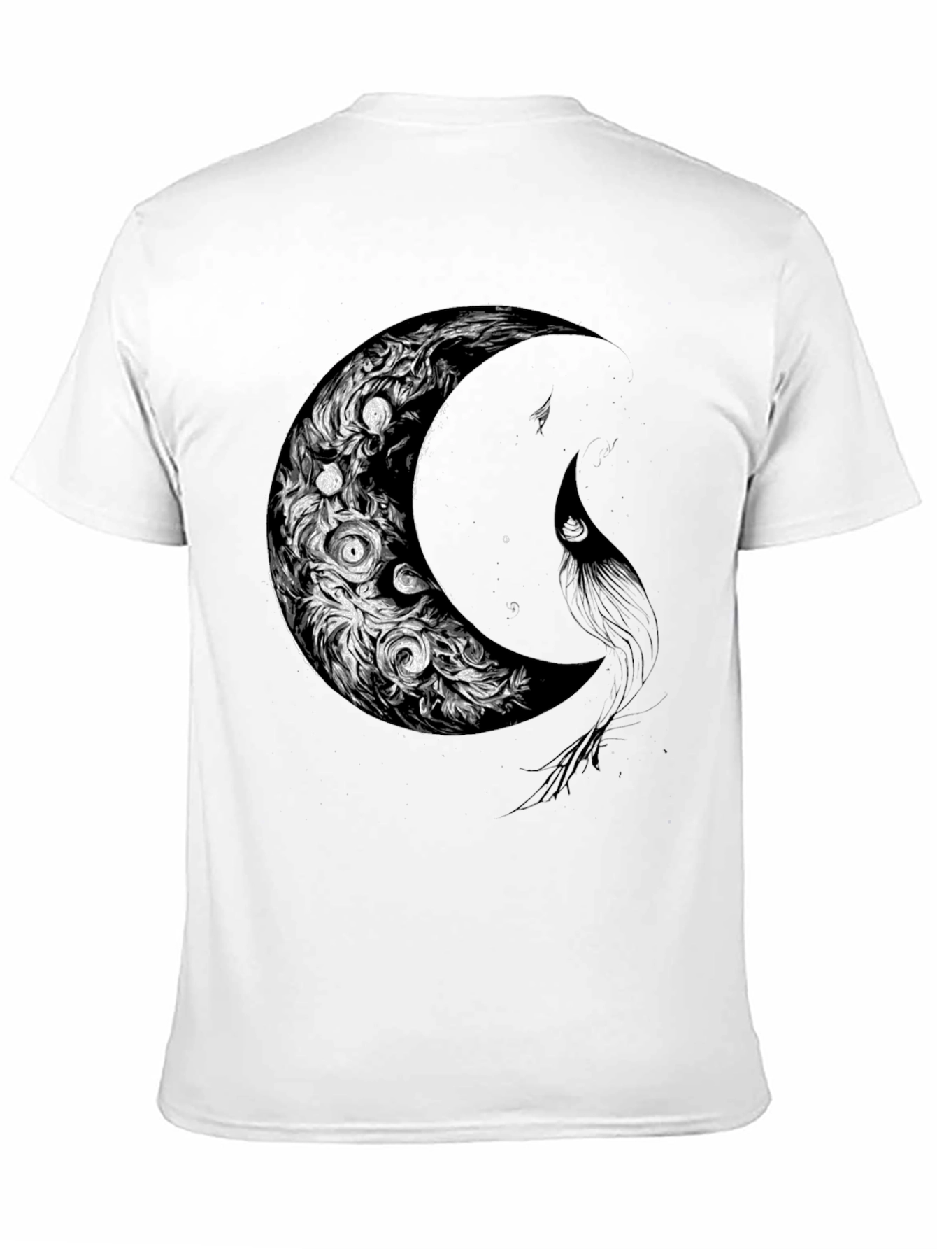 Crescent Moon Graphic Print Tee - Soft Cotton Blend