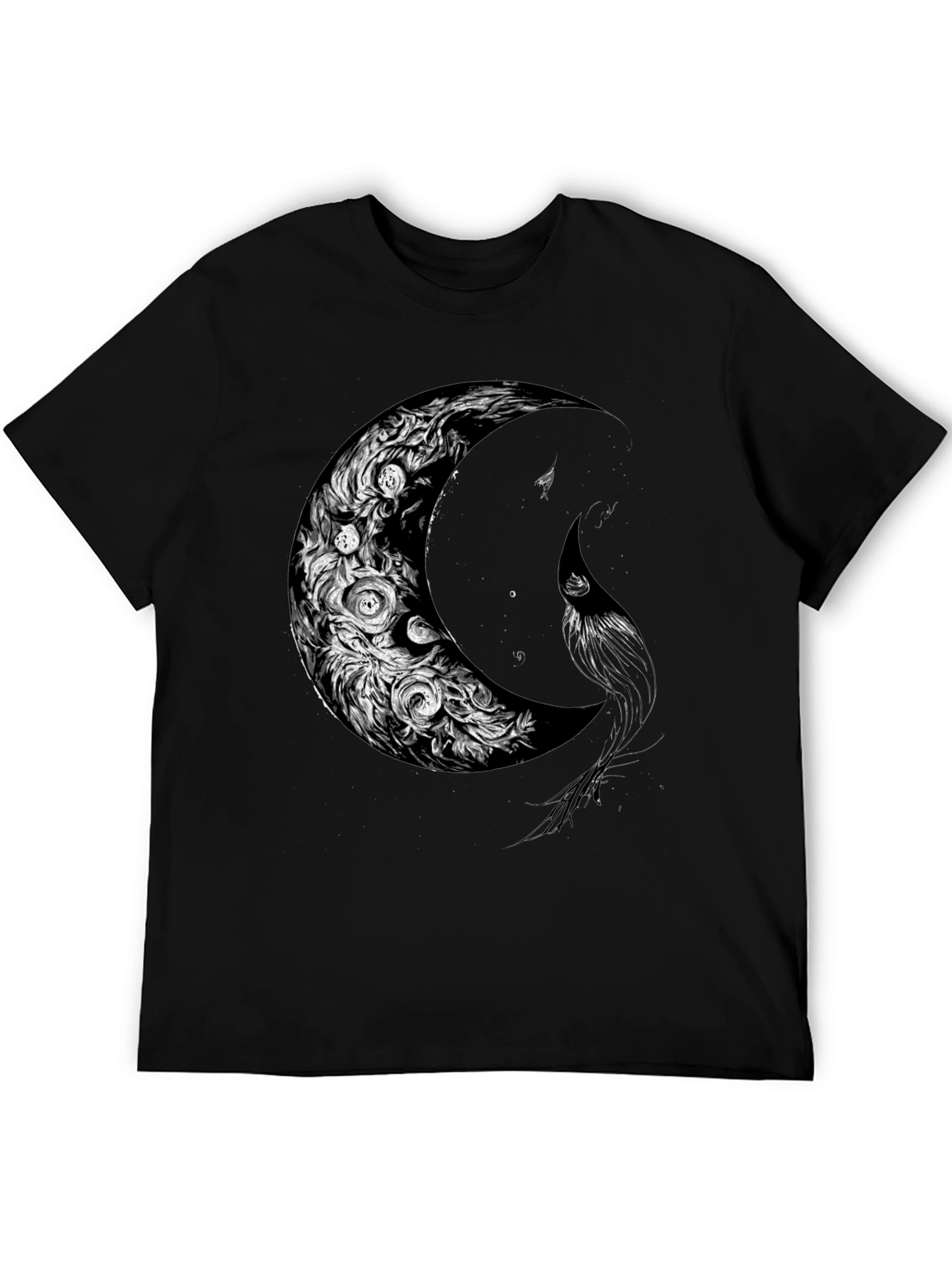 Crescent Moon Graphic Print Tee - Soft Cotton Blend
