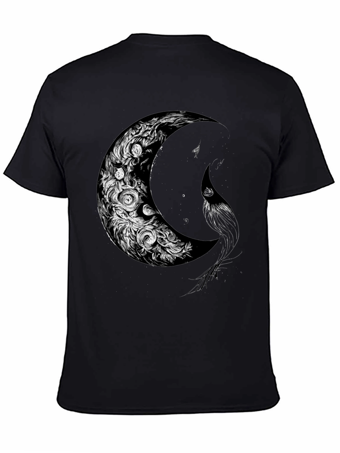 Crescent Moon Graphic Print Tee - Soft Cotton Blend
