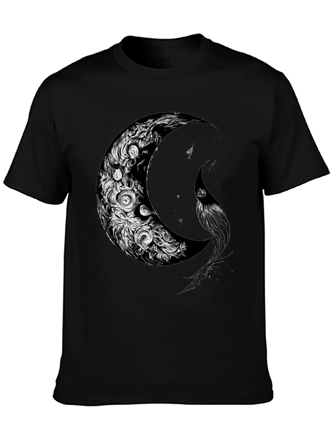 Crescent Moon Graphic Print Tee - Soft Cotton Blend