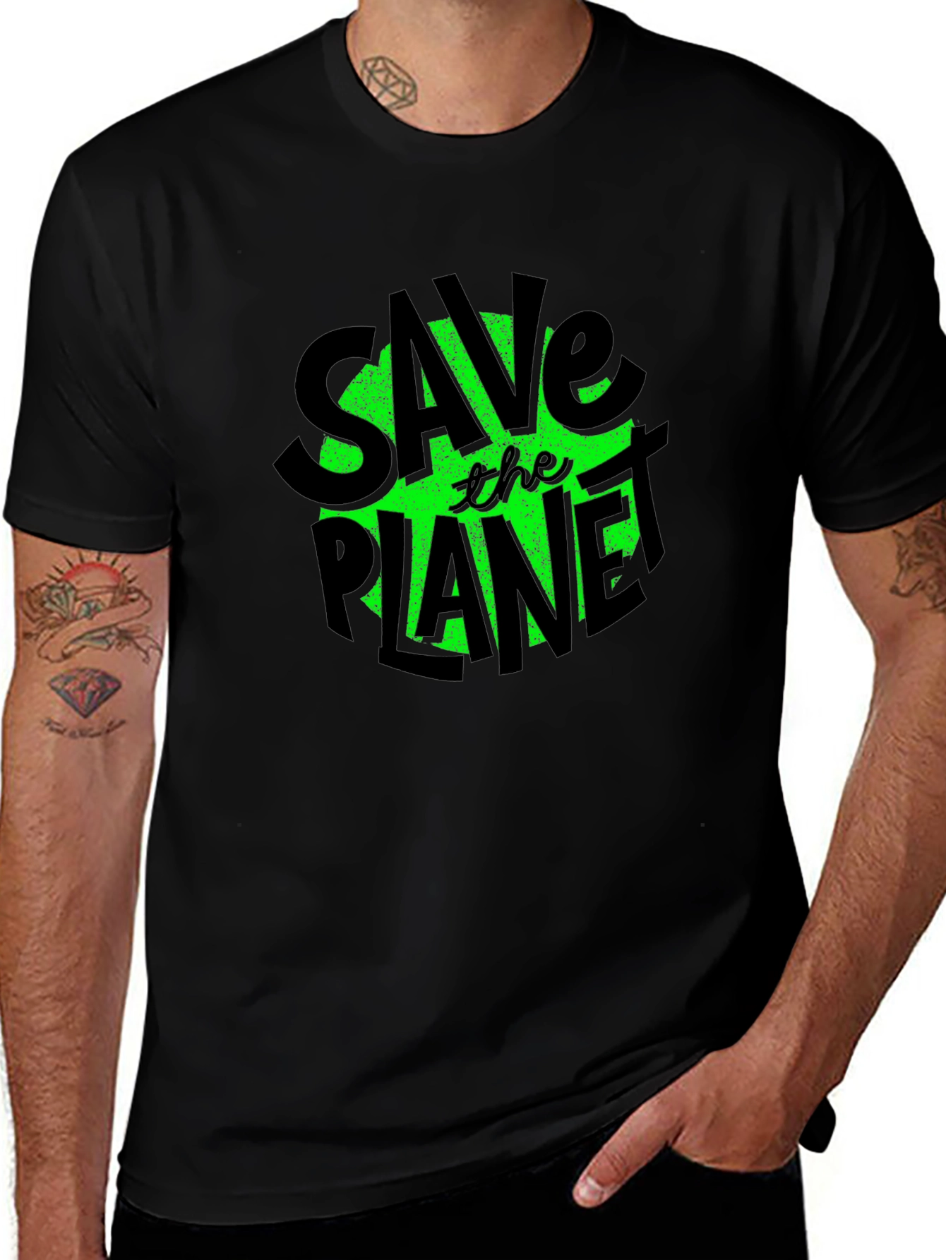 Save the Planet Graphic Print T-Shirt