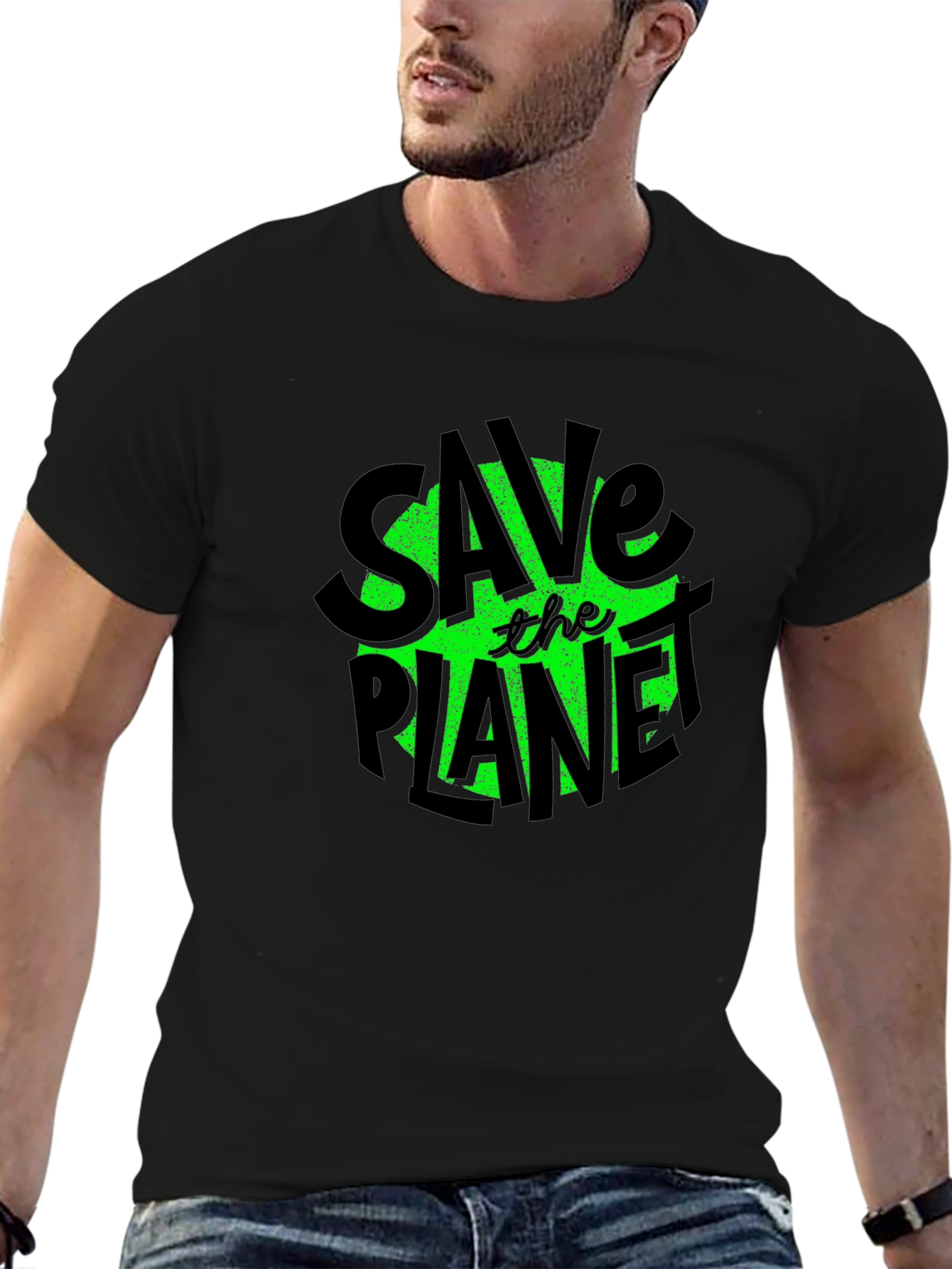 Save the Planet Graphic Print T-Shirt
