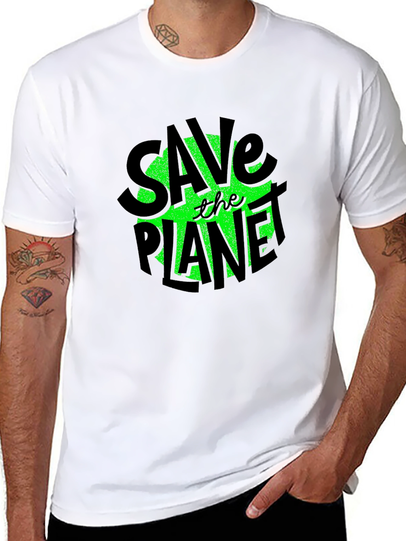 Save the Planet Graphic Print T-Shirt
