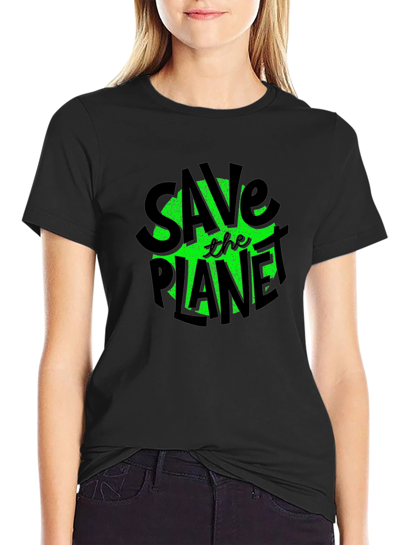 Save the Planet Graphic Print T-Shirt