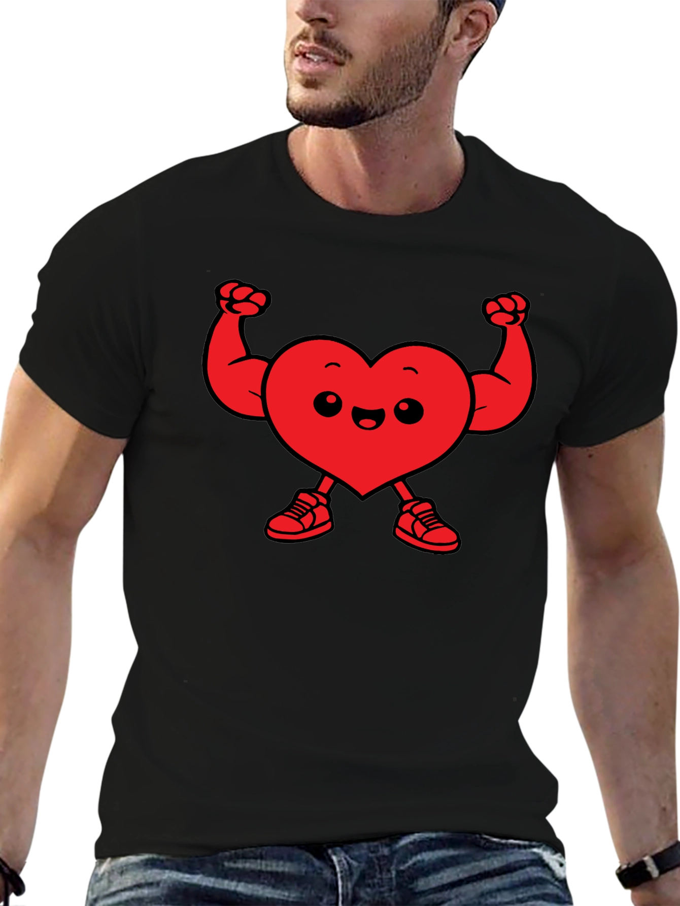 Heart Muscle Funny Gym Workout T-Shirt