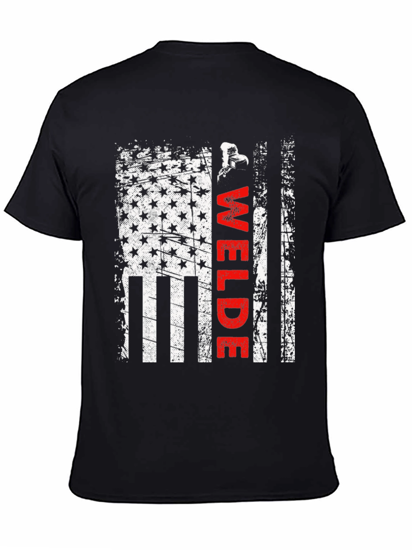 Welder American Flag T-Shirt Patriotic Welding Tee