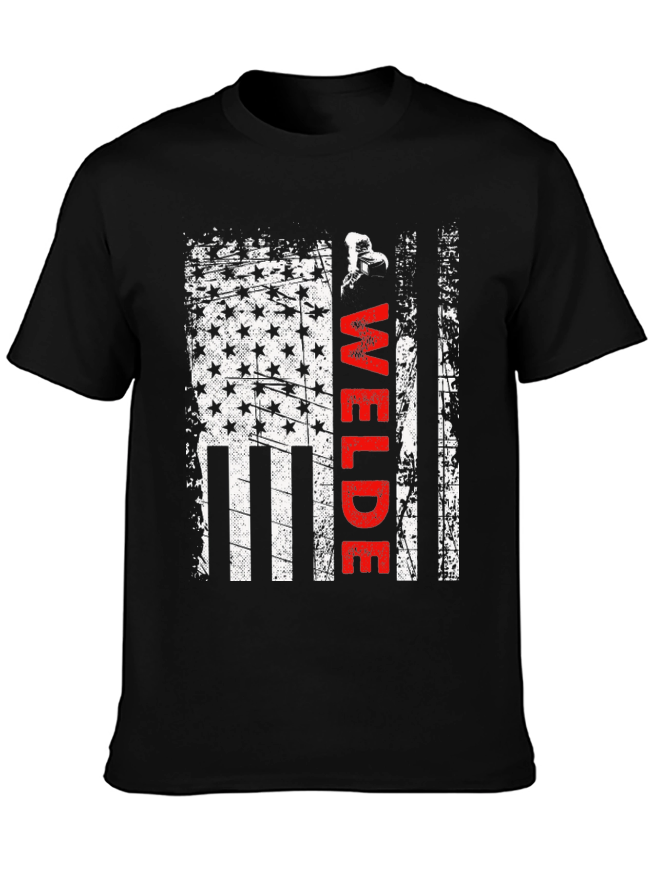 Welder American Flag T-Shirt Patriotic Welding Tee