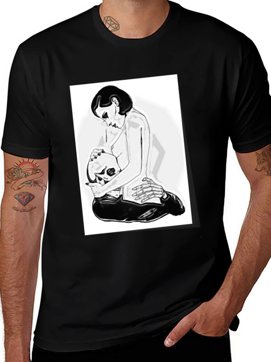 Graphic T-Shirt - Woman and Skull Design