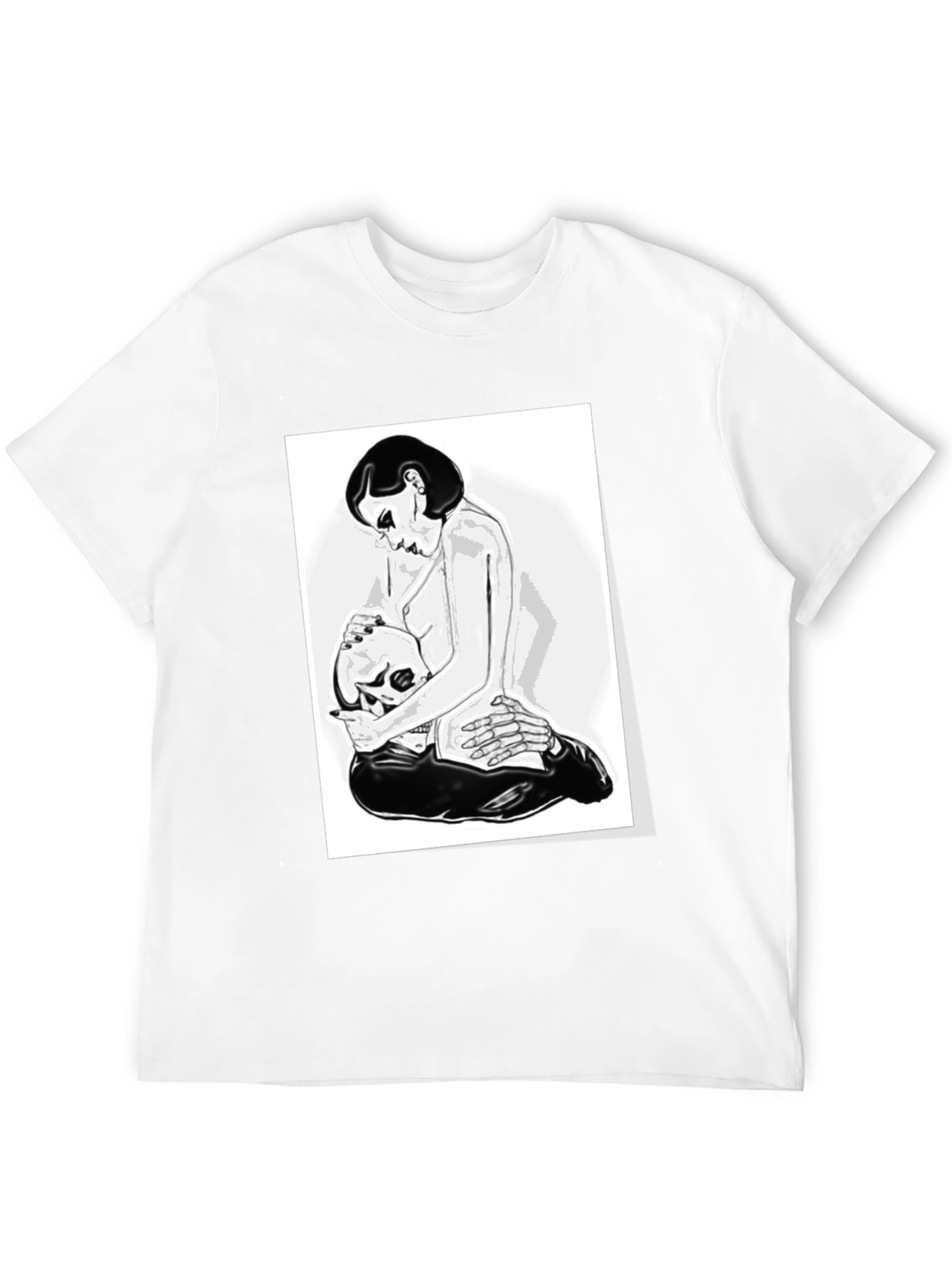 Graphic T-Shirt - Woman and Skull Design