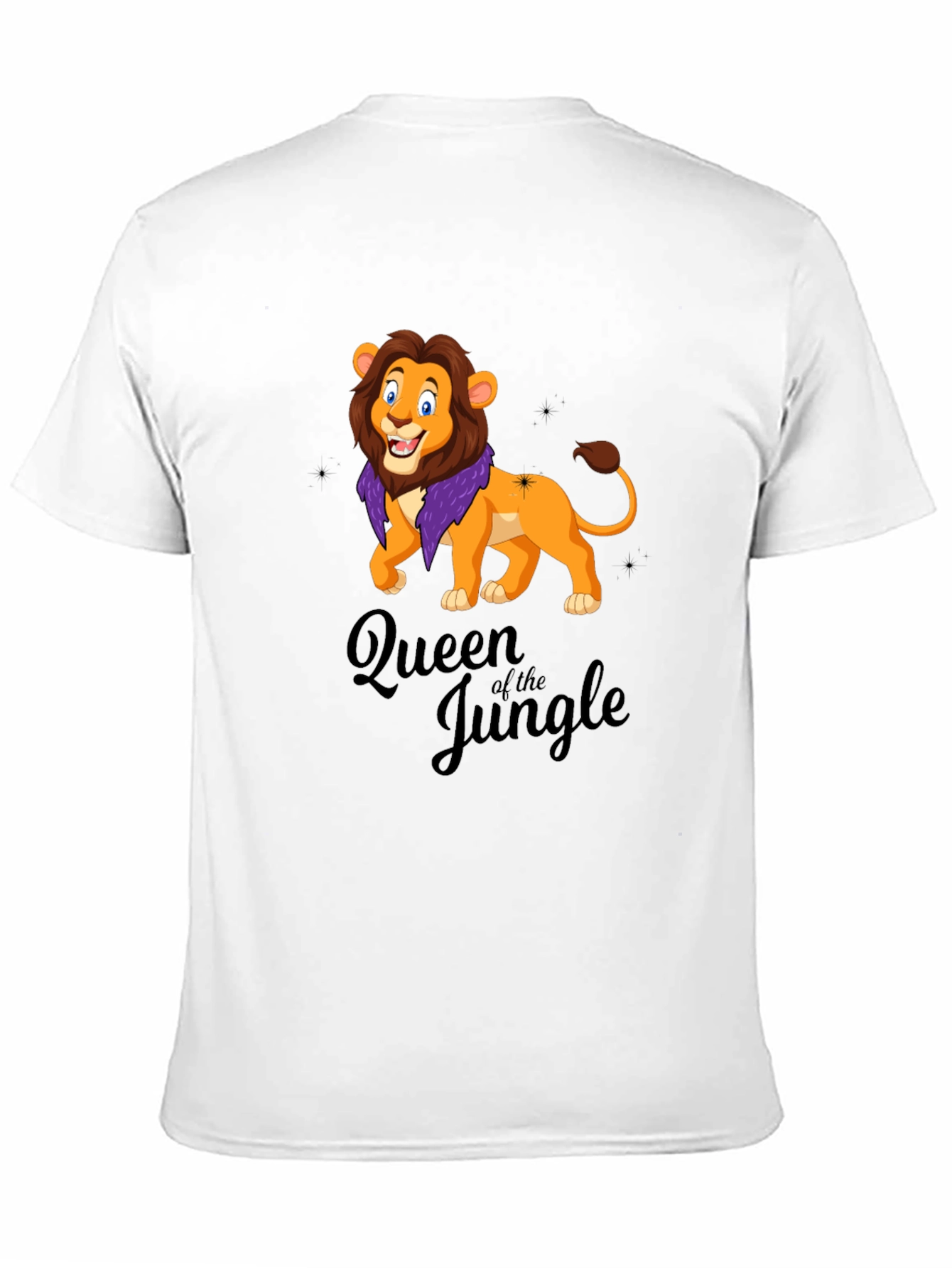 Queen of the Jungle Lion Black T-Shirt