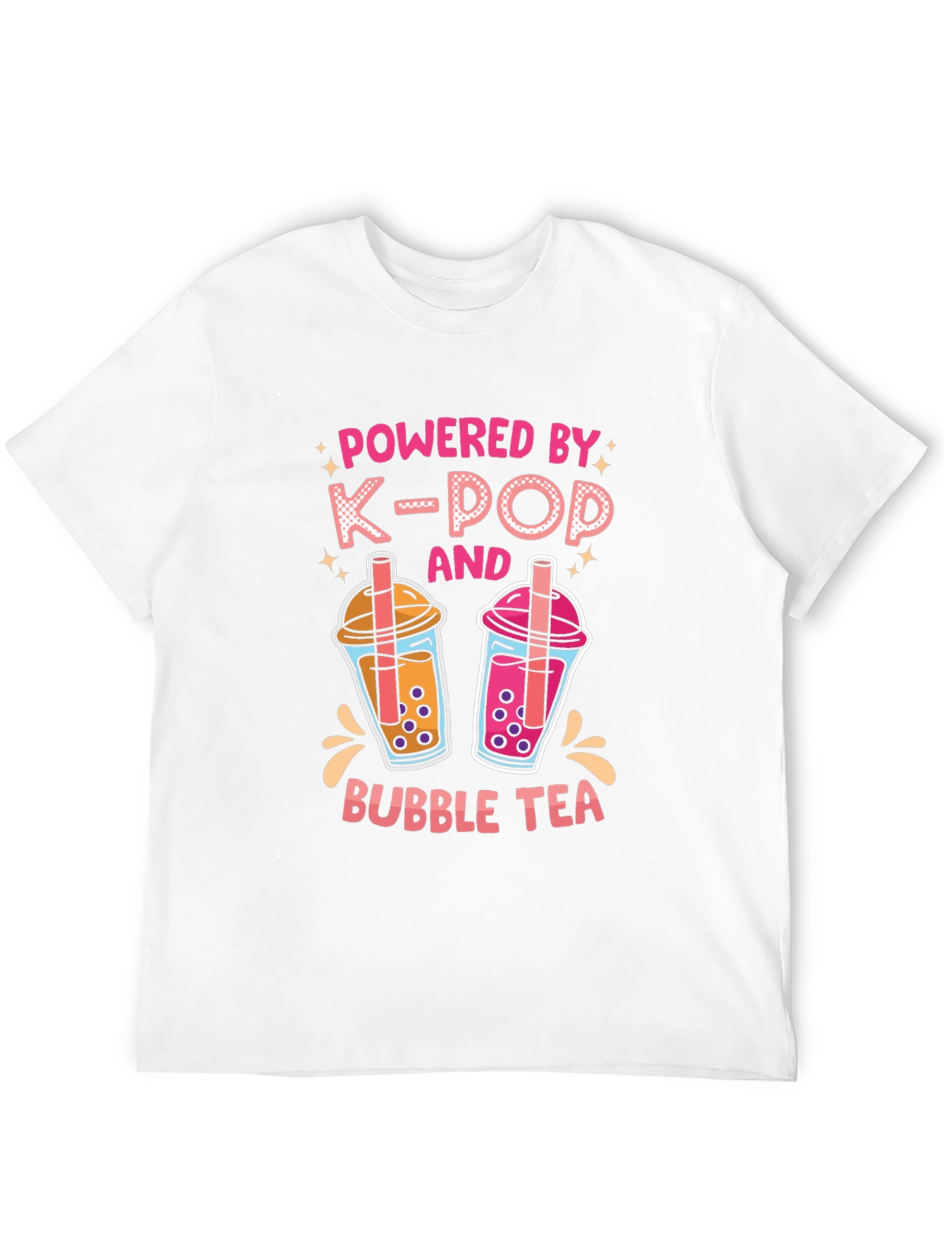 Powered by K-Pop and Bubble Tea Black T-Shirt