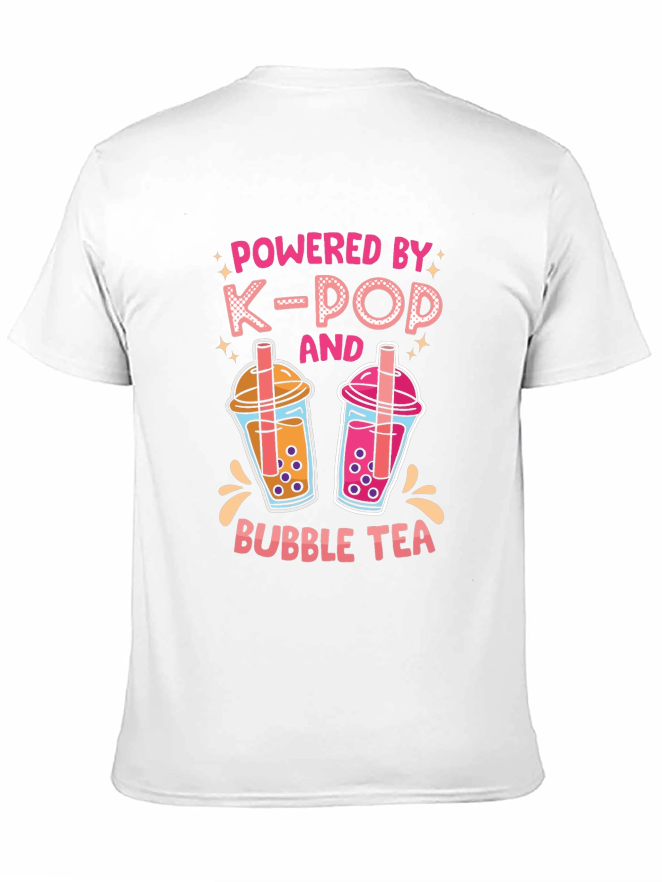 Powered by K-Pop and Bubble Tea Black T-Shirt