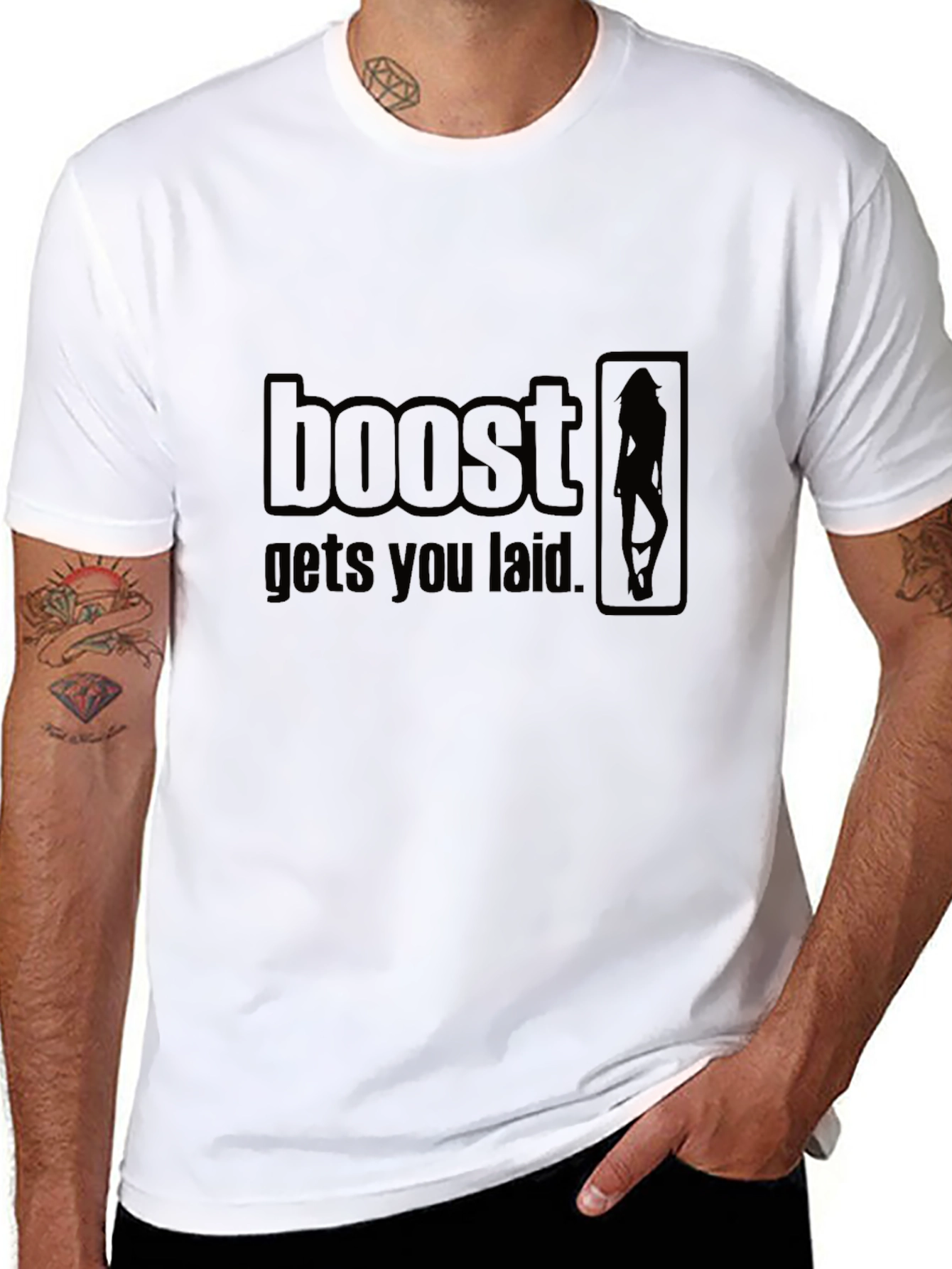 Boost Gets You Laid - Novelty Graphic T-Shirt