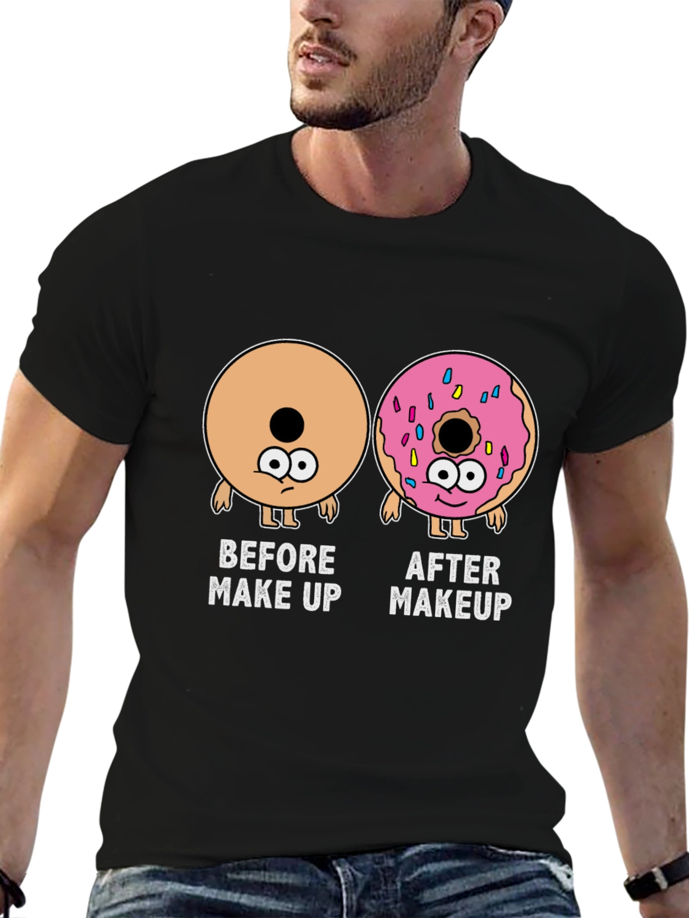 Makeup Donut Funny Graphic Tee