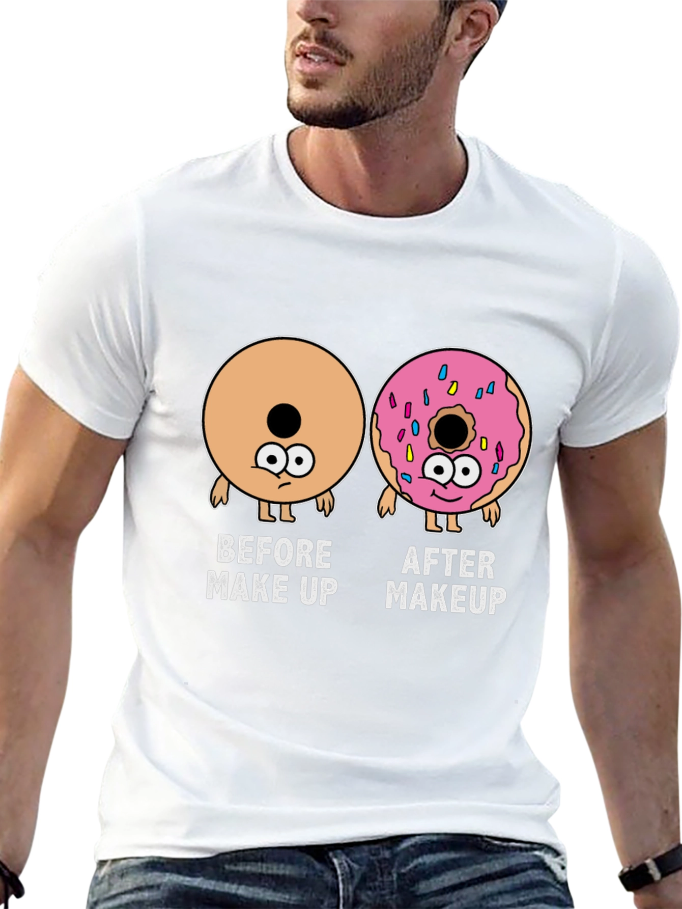 Makeup Donut Funny Graphic Tee