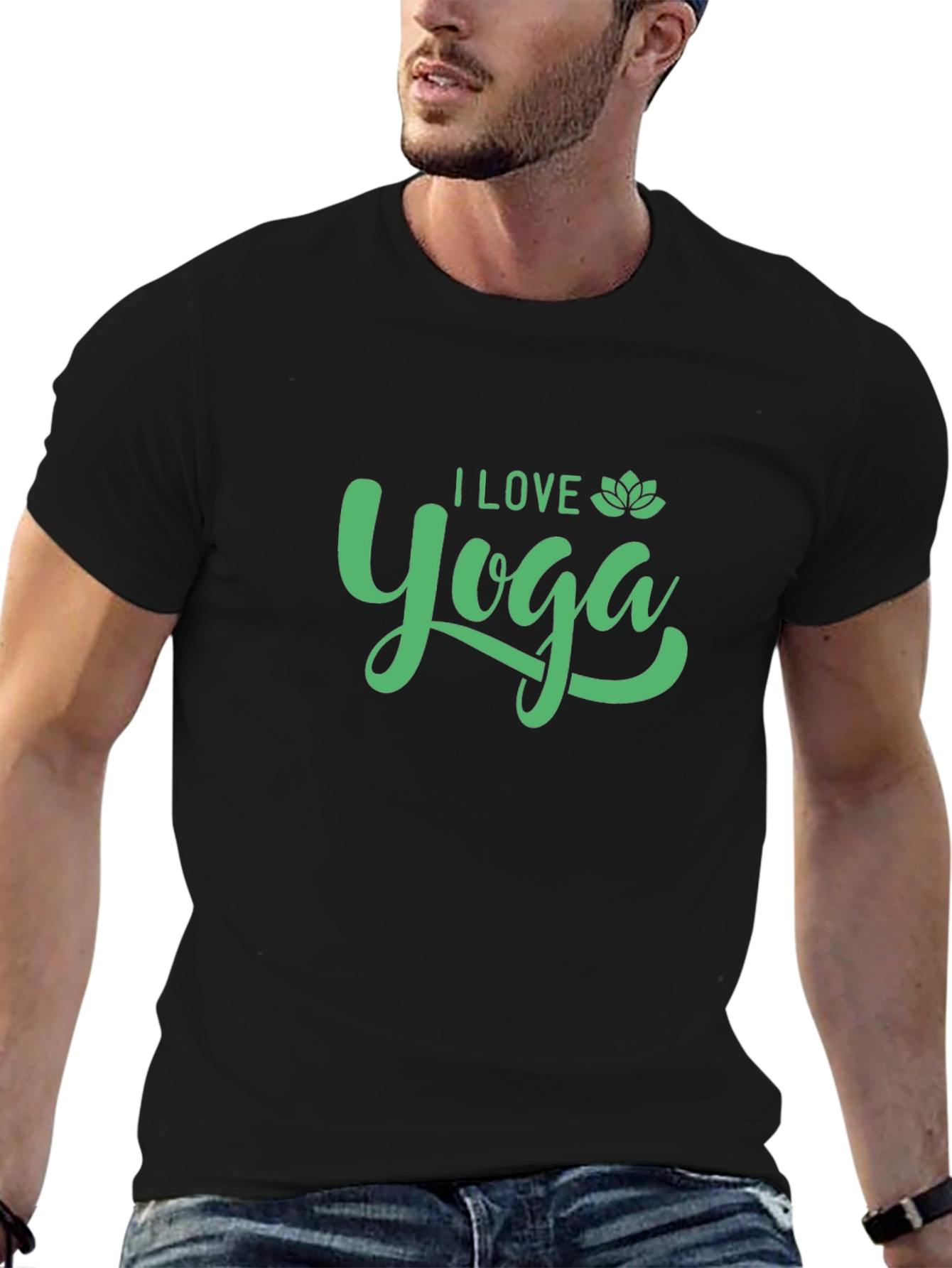 I Love Yoga T-Shirt - Black