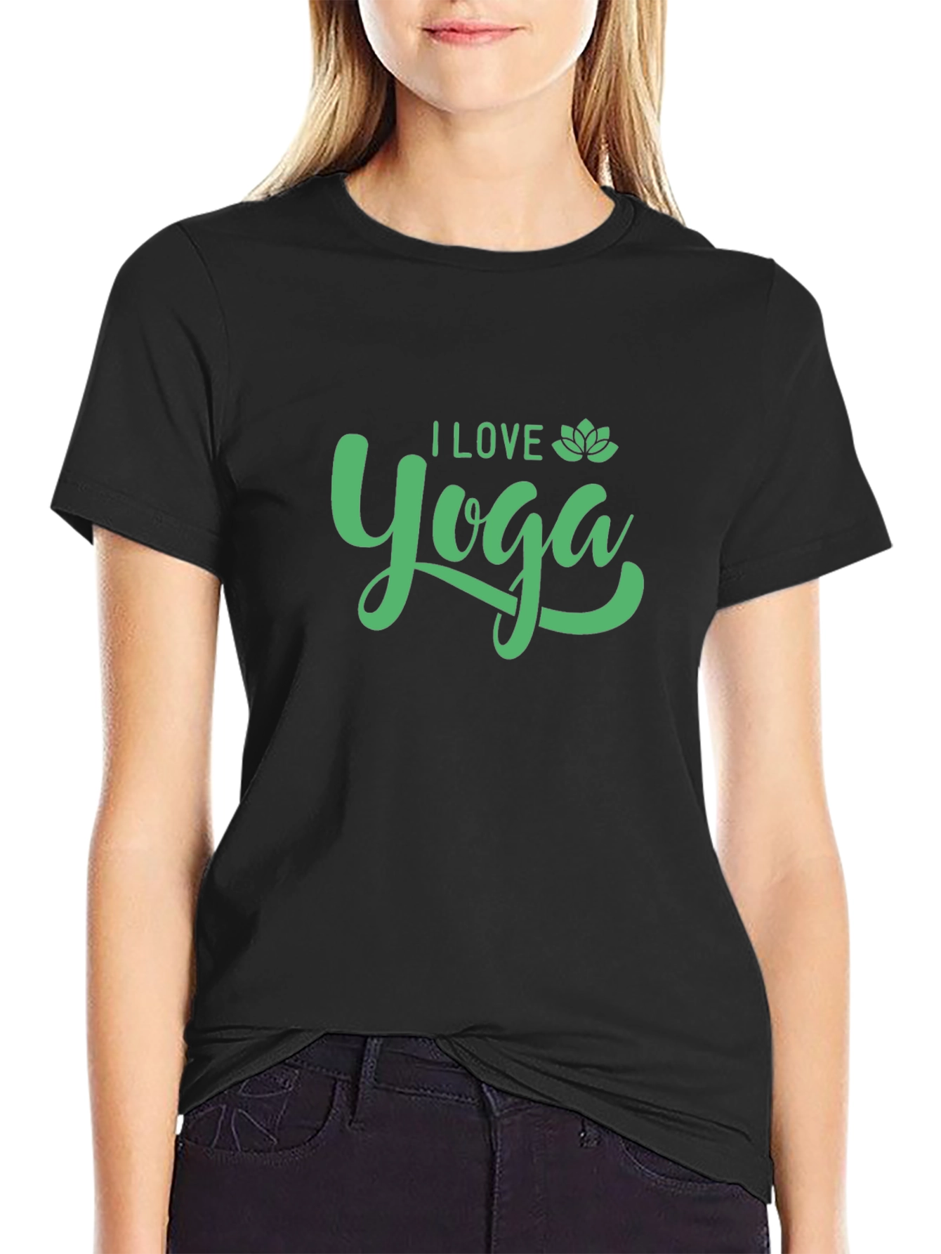 I Love Yoga T-Shirt - Black