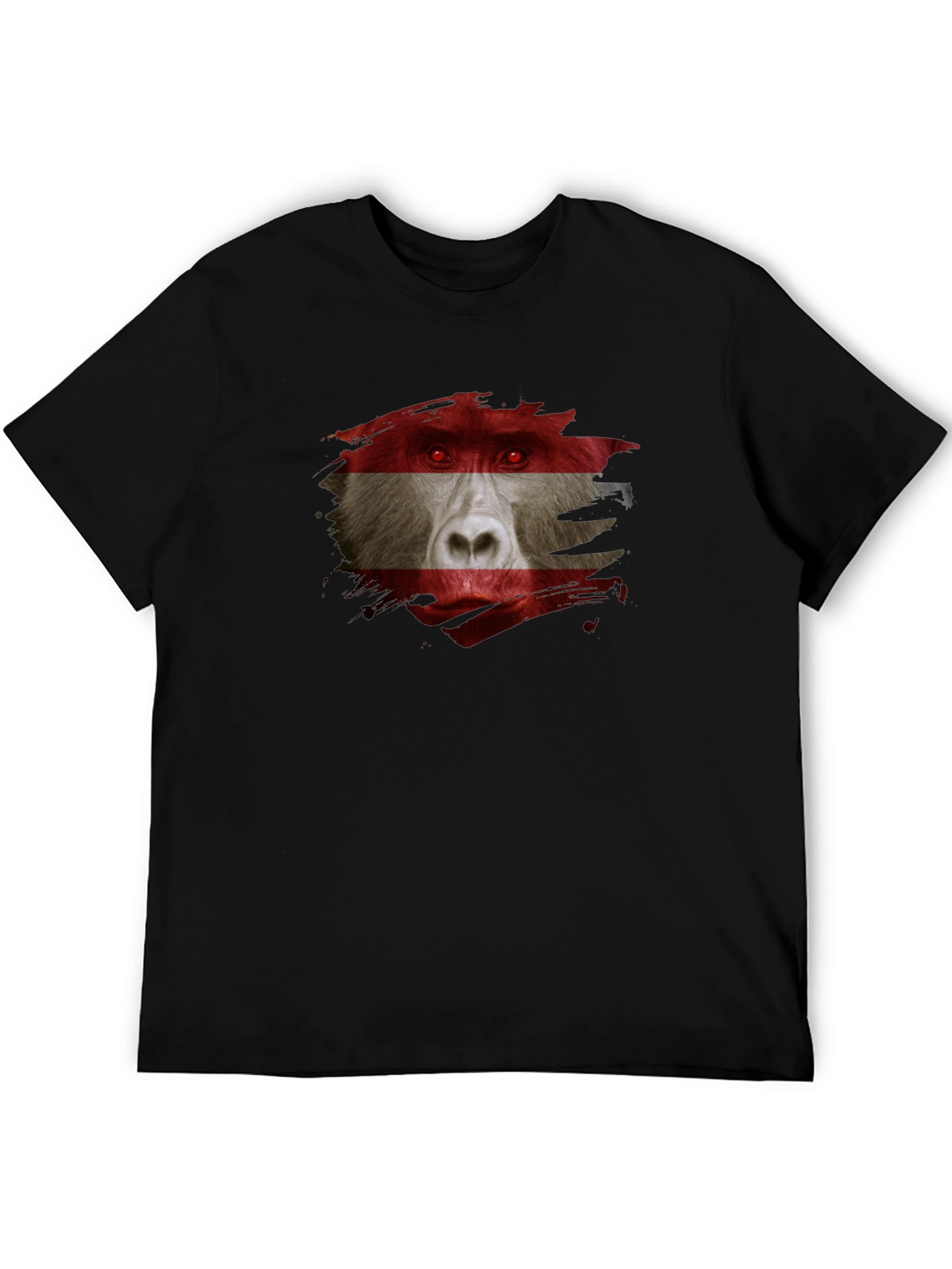Austrian Baboon Graphic Tee - Unique Flag T-Shirt